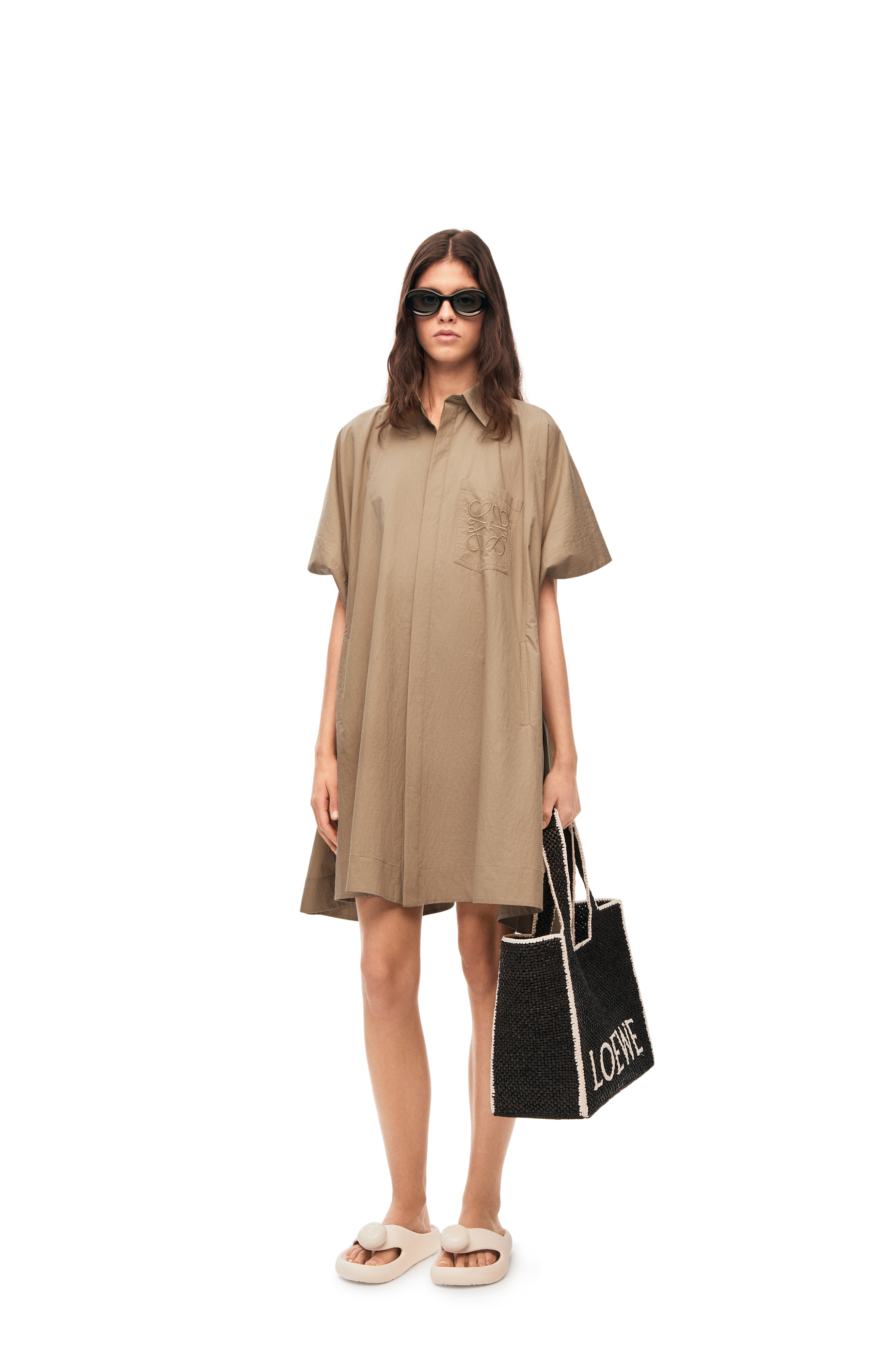 アナグラム チュニックドレス(コットン) Taos Taupe - LOEWE