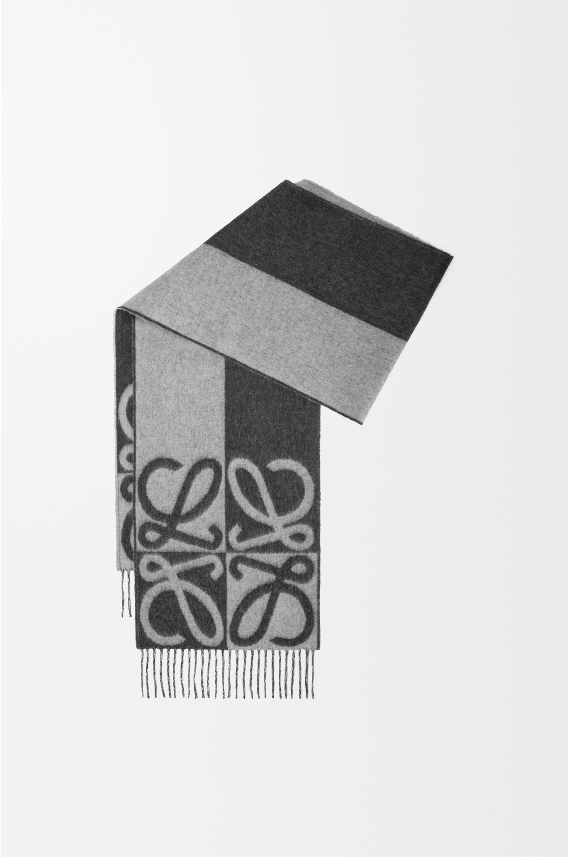 スカーフ（ウール&カシミヤ） グレー - LOEWE Japan official website