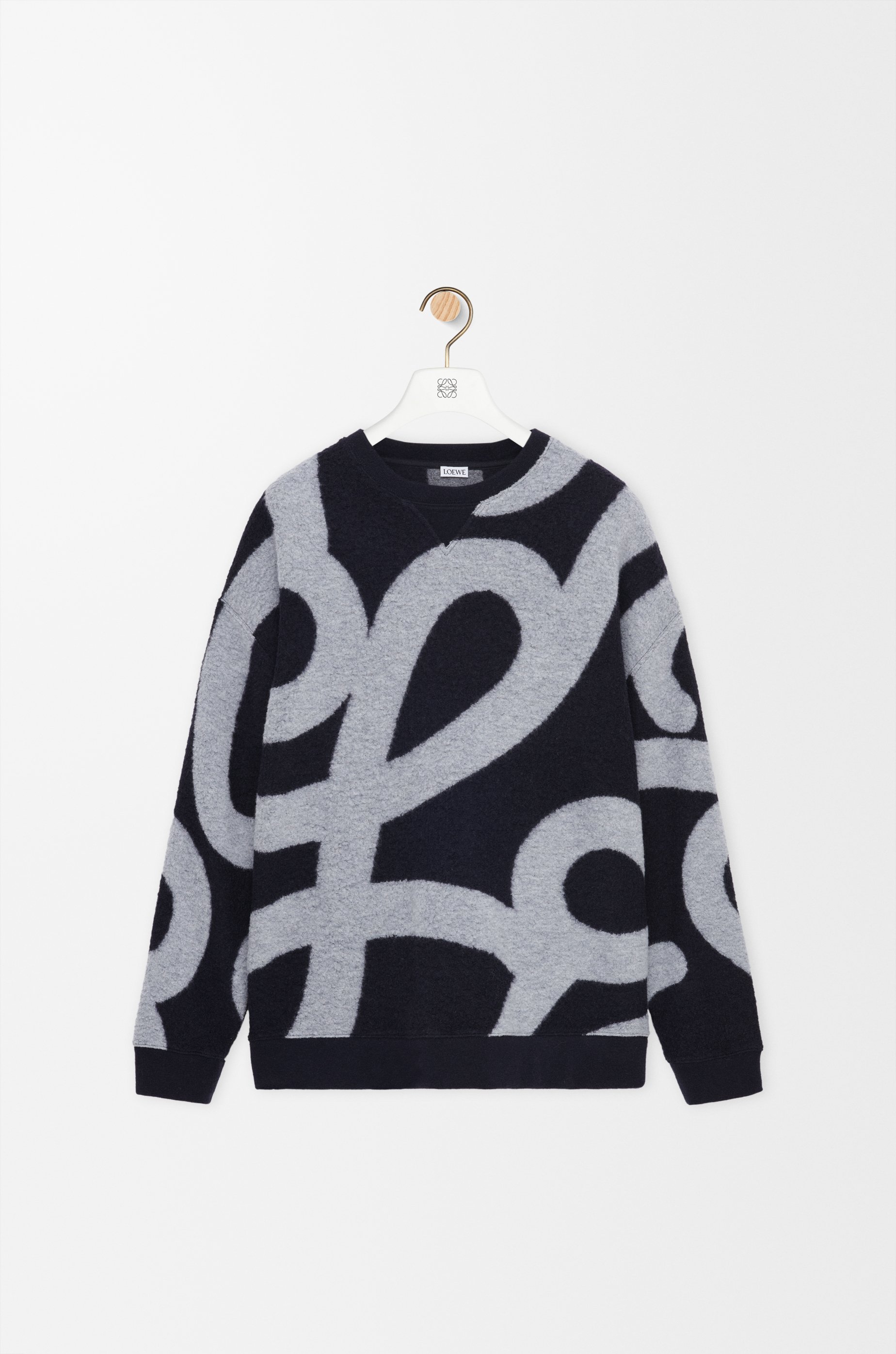 Sweatshirt in wool and cotton Blue - LOEWE