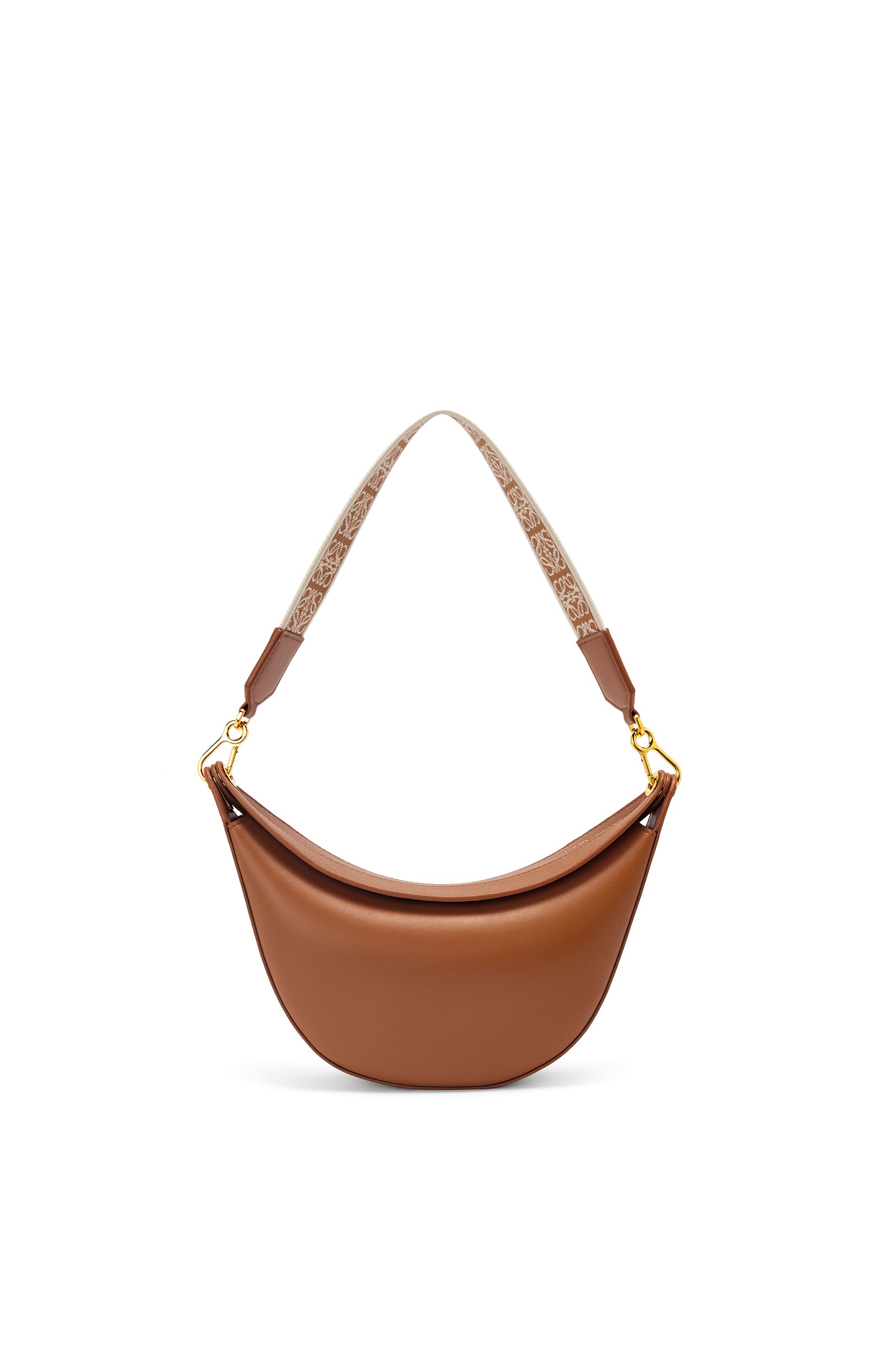 Small LOEWE Luna bag in satin calfskin and jacquard Pecan - LOEWE