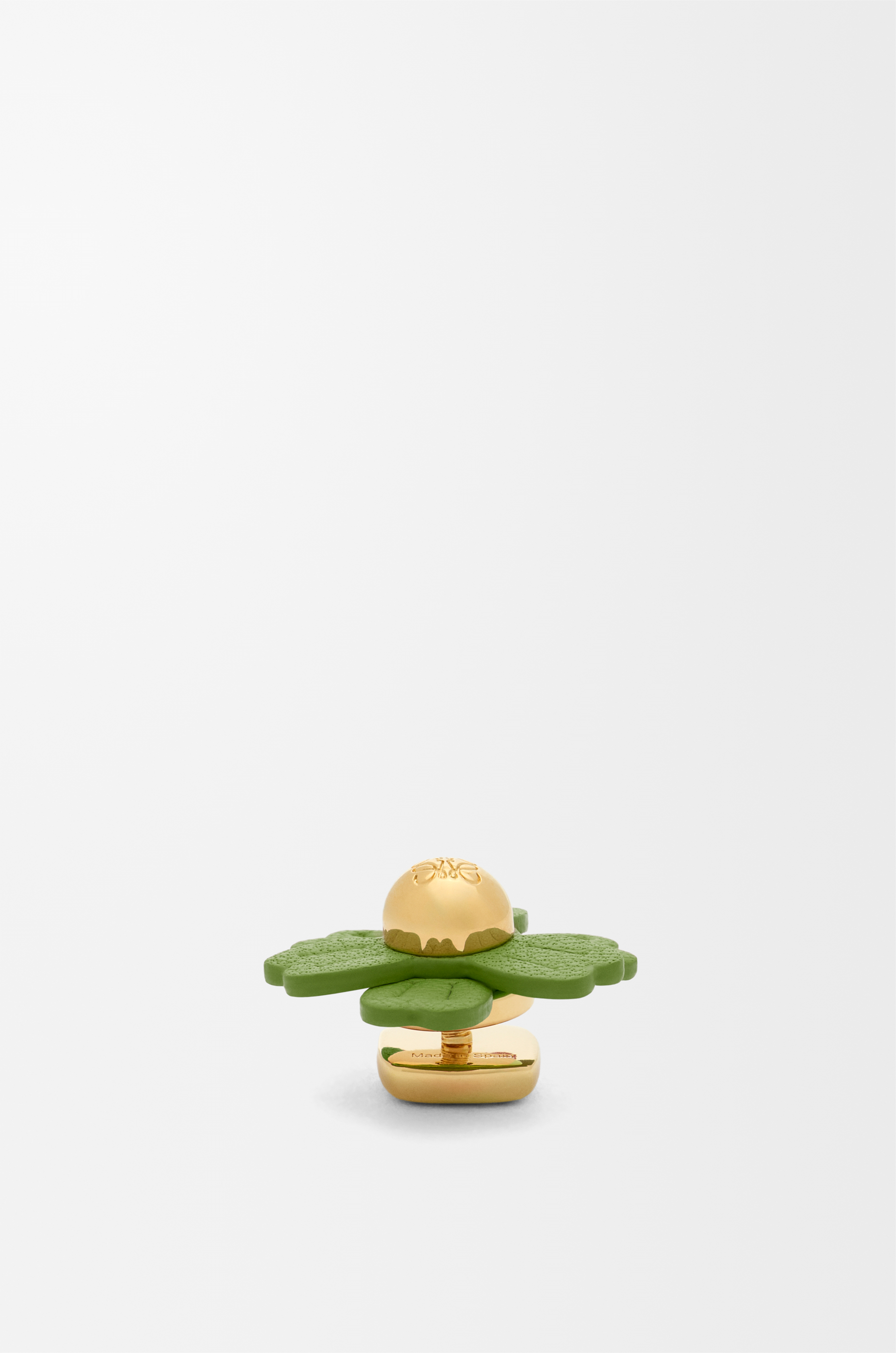 Flower pin in calfskin Green - LOEWE
