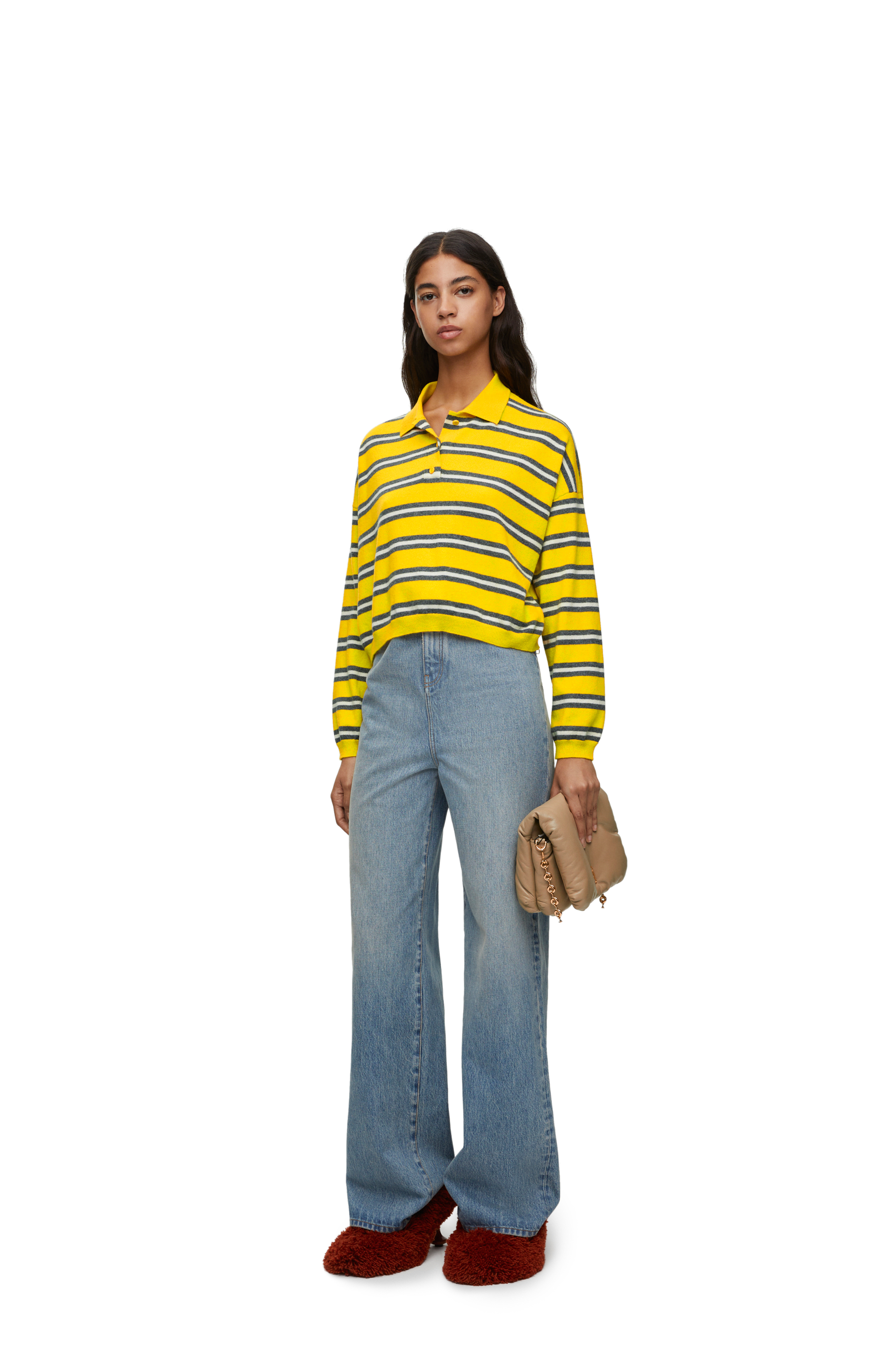 Polo sweater in wool Yellow - LOEWE