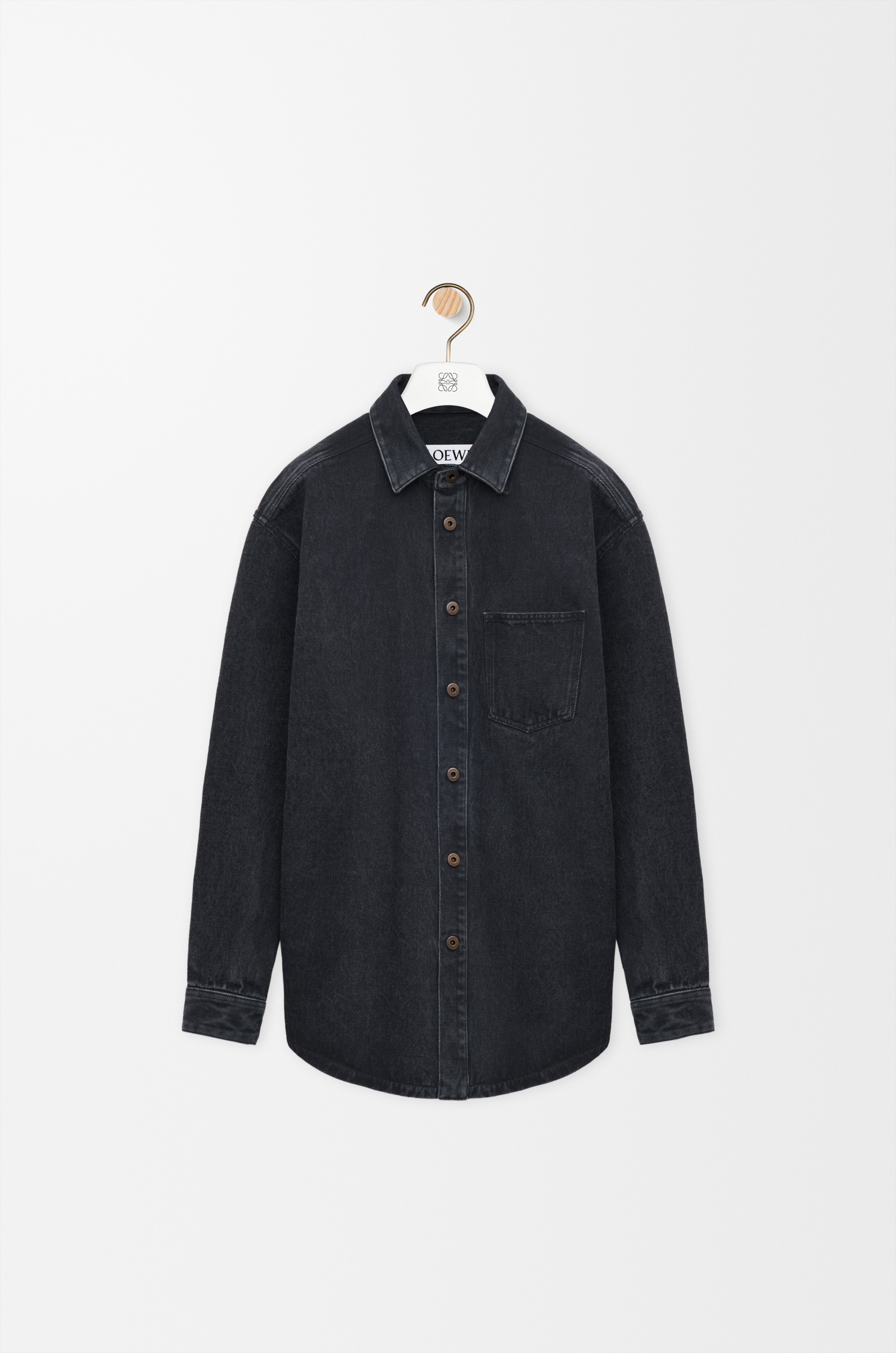 アナグラム オーバーシャツ（デニム） ブラック - LOEWE Japan