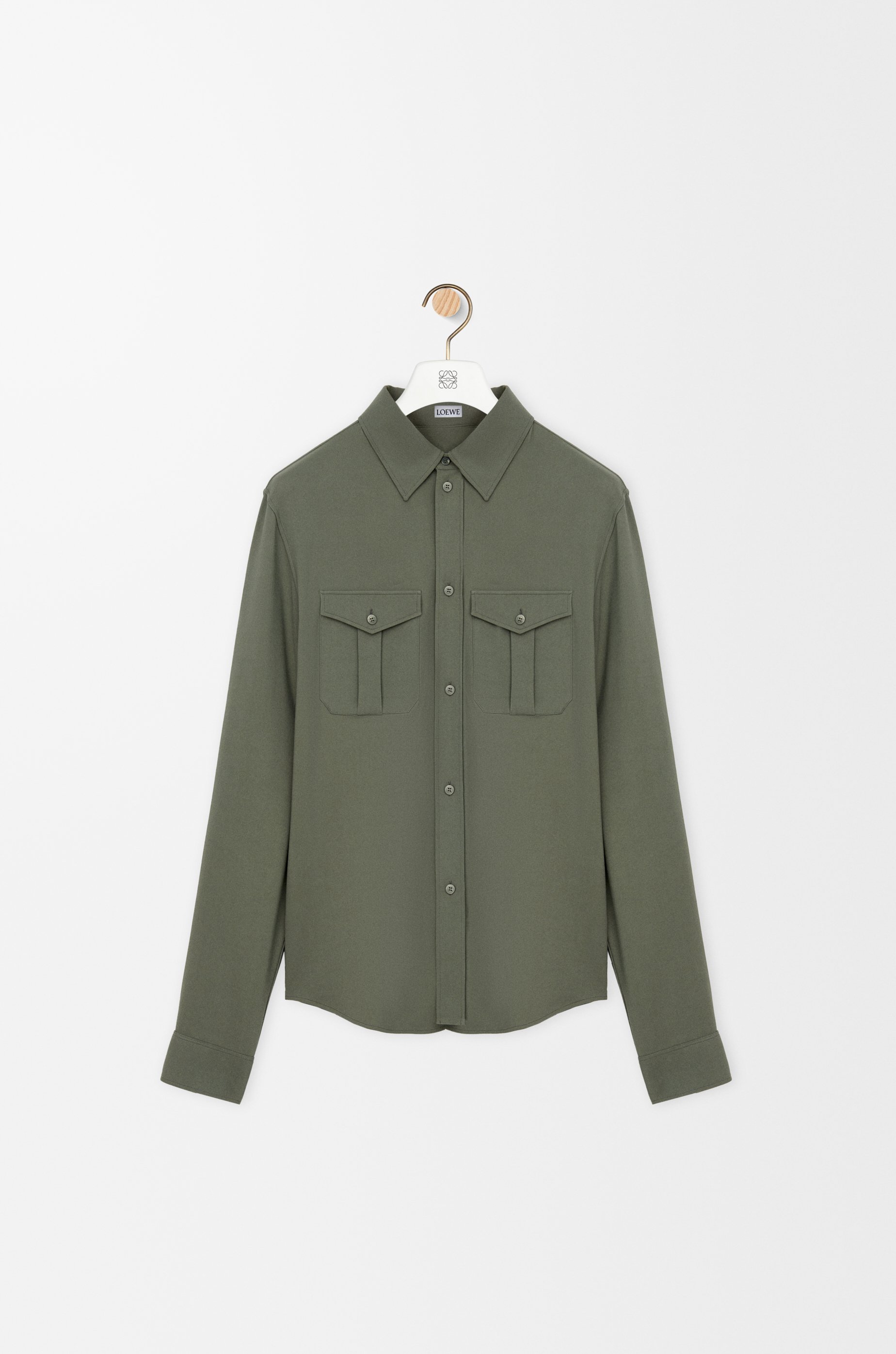 Shirt in viscose blend Green - LOEWE
