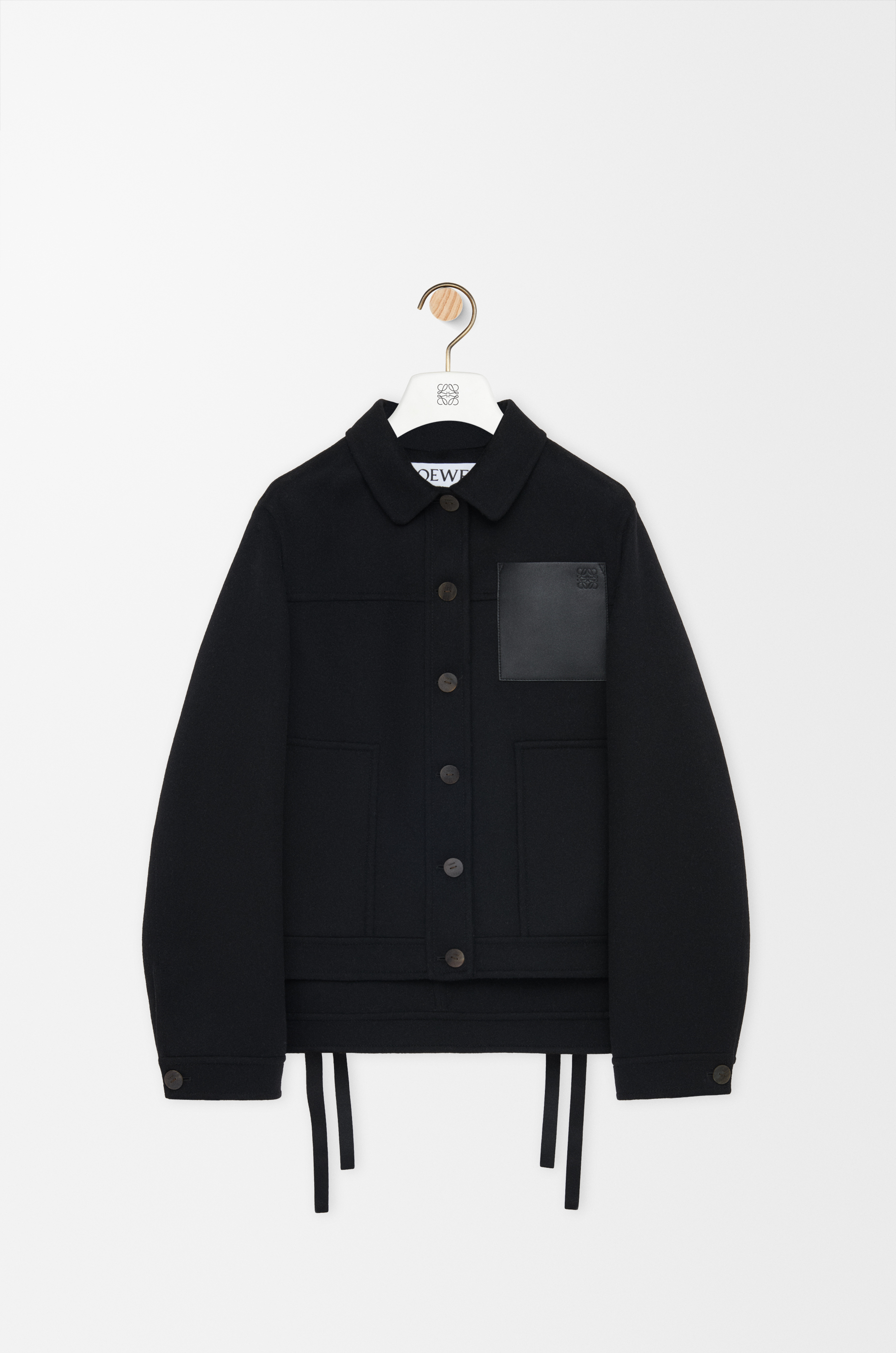 Workwear jacket in wool and cashmere Black - LOEWE USA Official