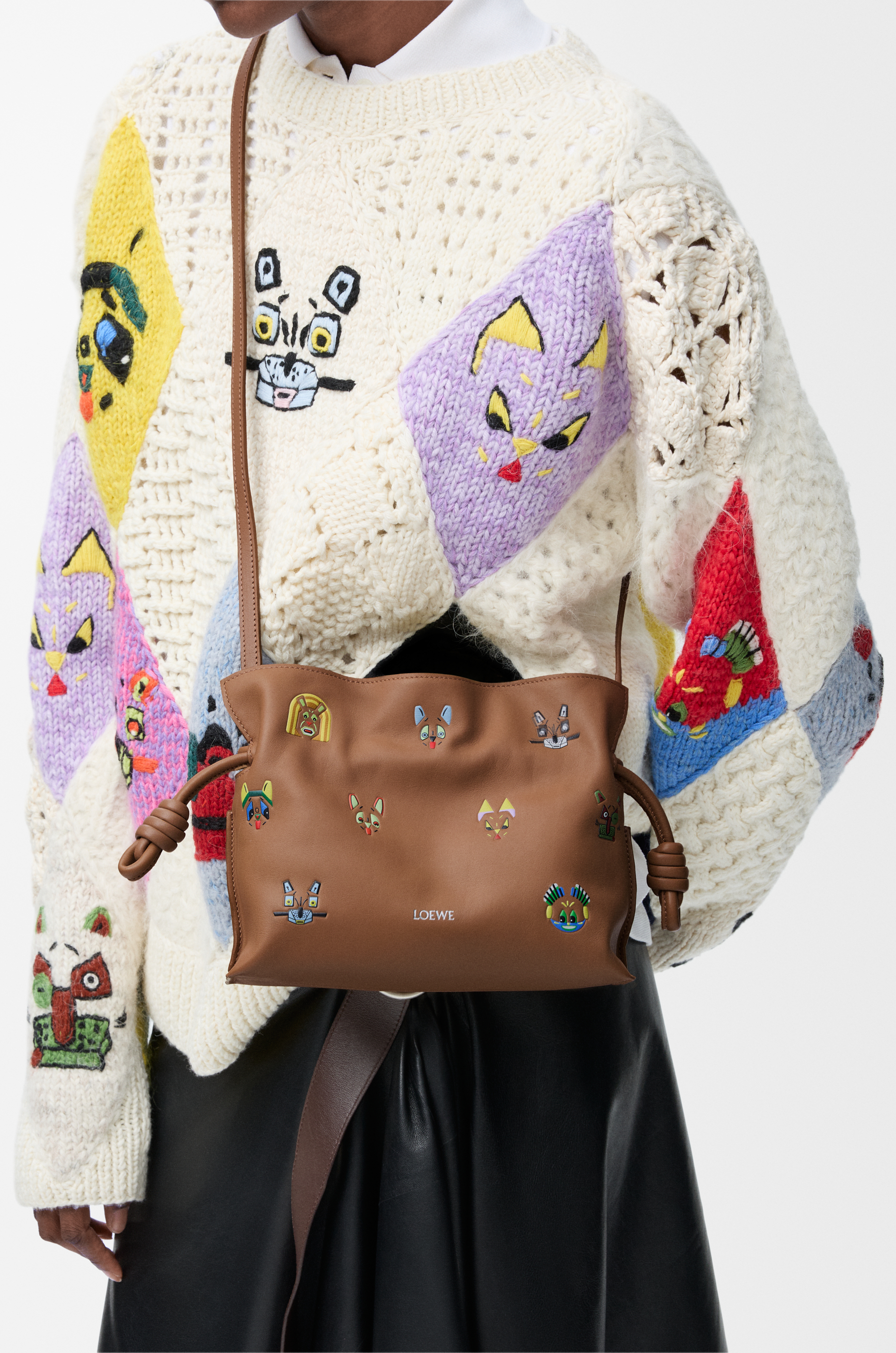 LOEWE キャッツ フラメンコクラッチ ミニ（ナパカーフ） モカ