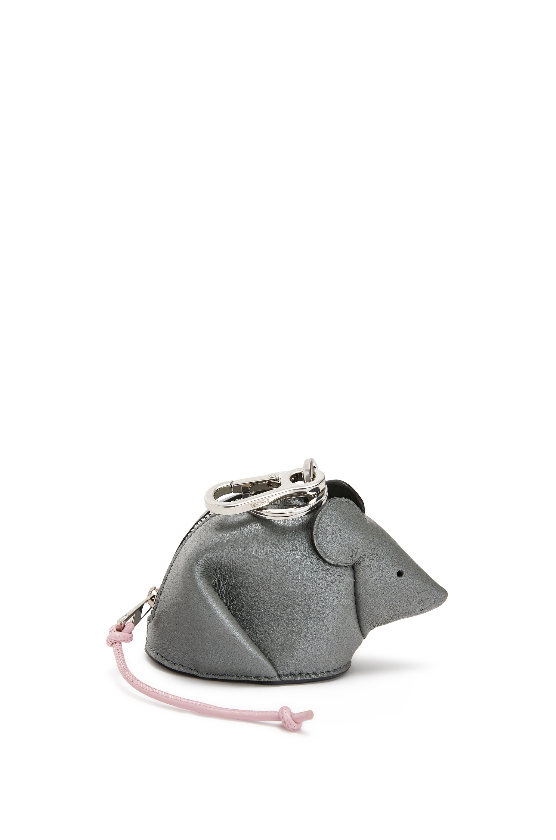 珠光牛皮革老鼠挂饰Gunmetal/Candy - LOEWE