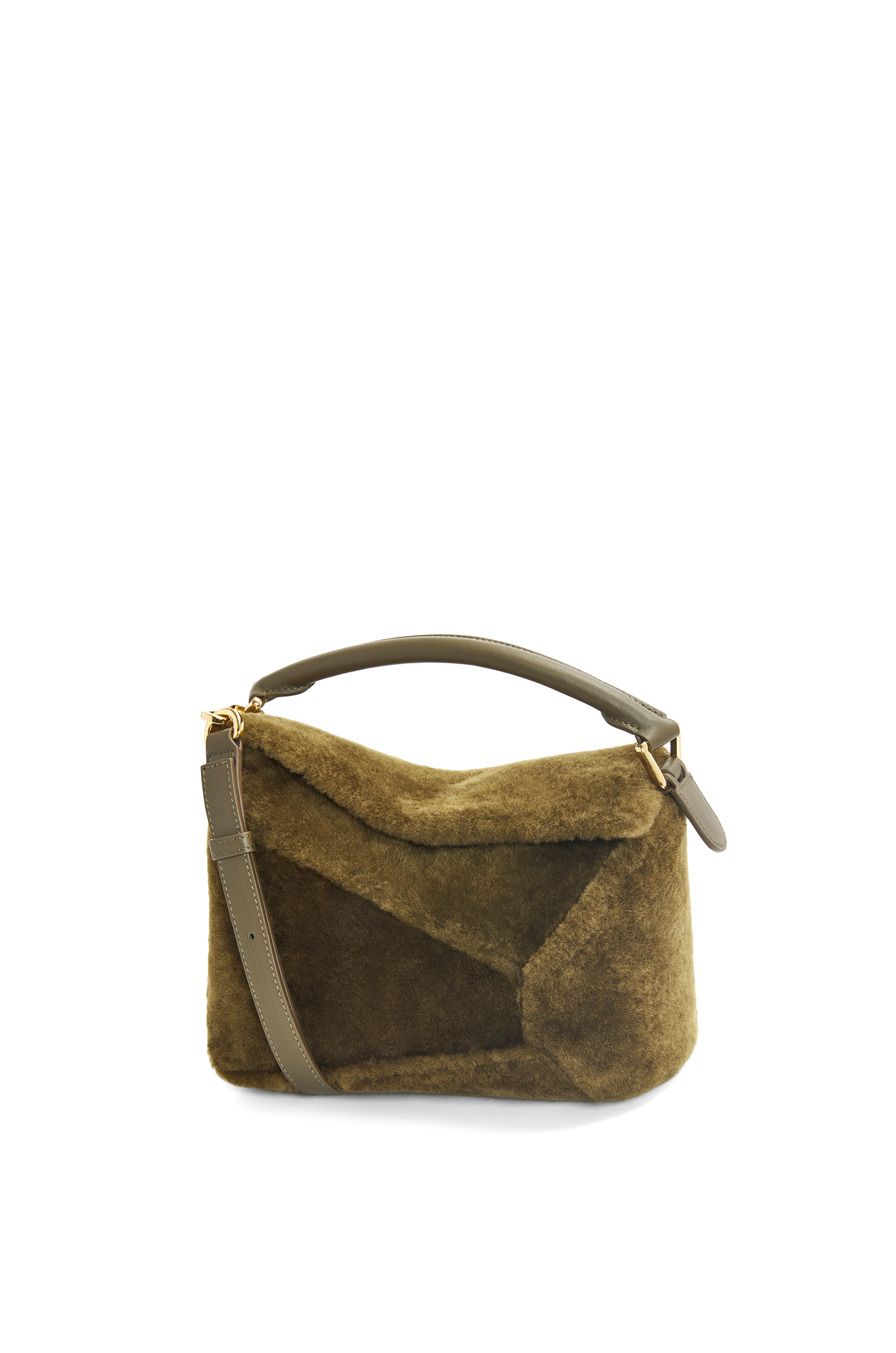 パズルバッグ スモール（シアリング） ダークカーキグリーン - LOEWE