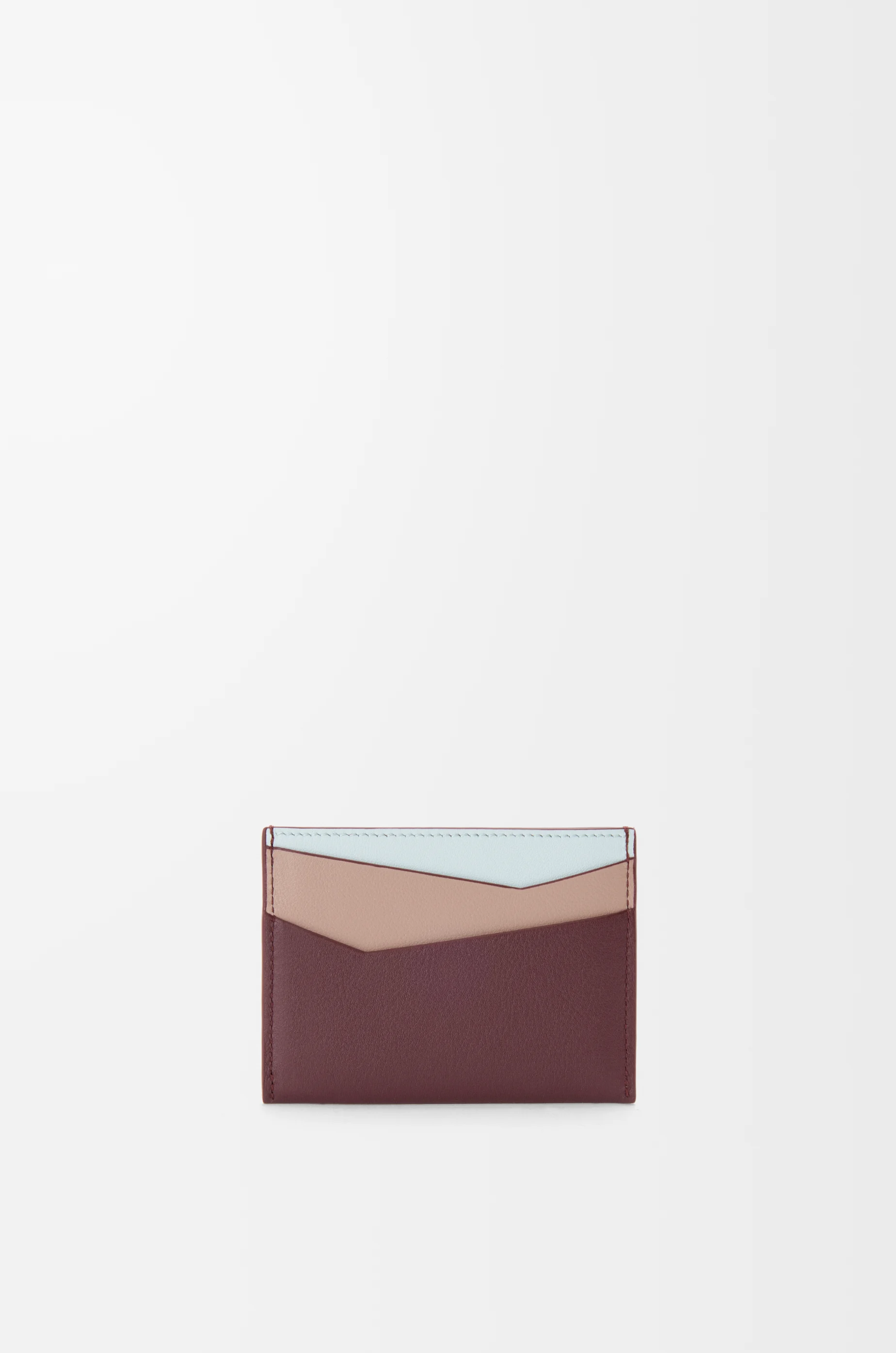 LOEWE パズル プレーン カードホルダー（クラシックカーフ） フローズン/ダークバーガンディ