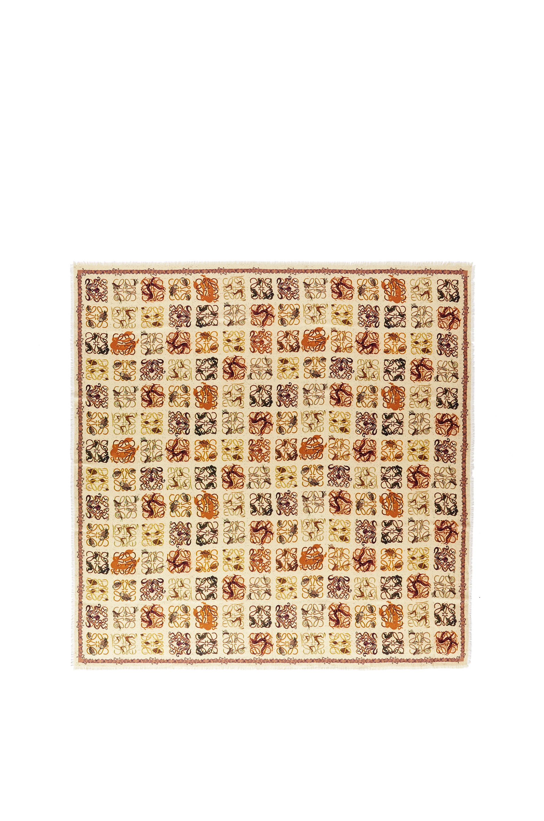 アニマル スカーフ (ウール＆コットン) マルチカラー - LOEWE