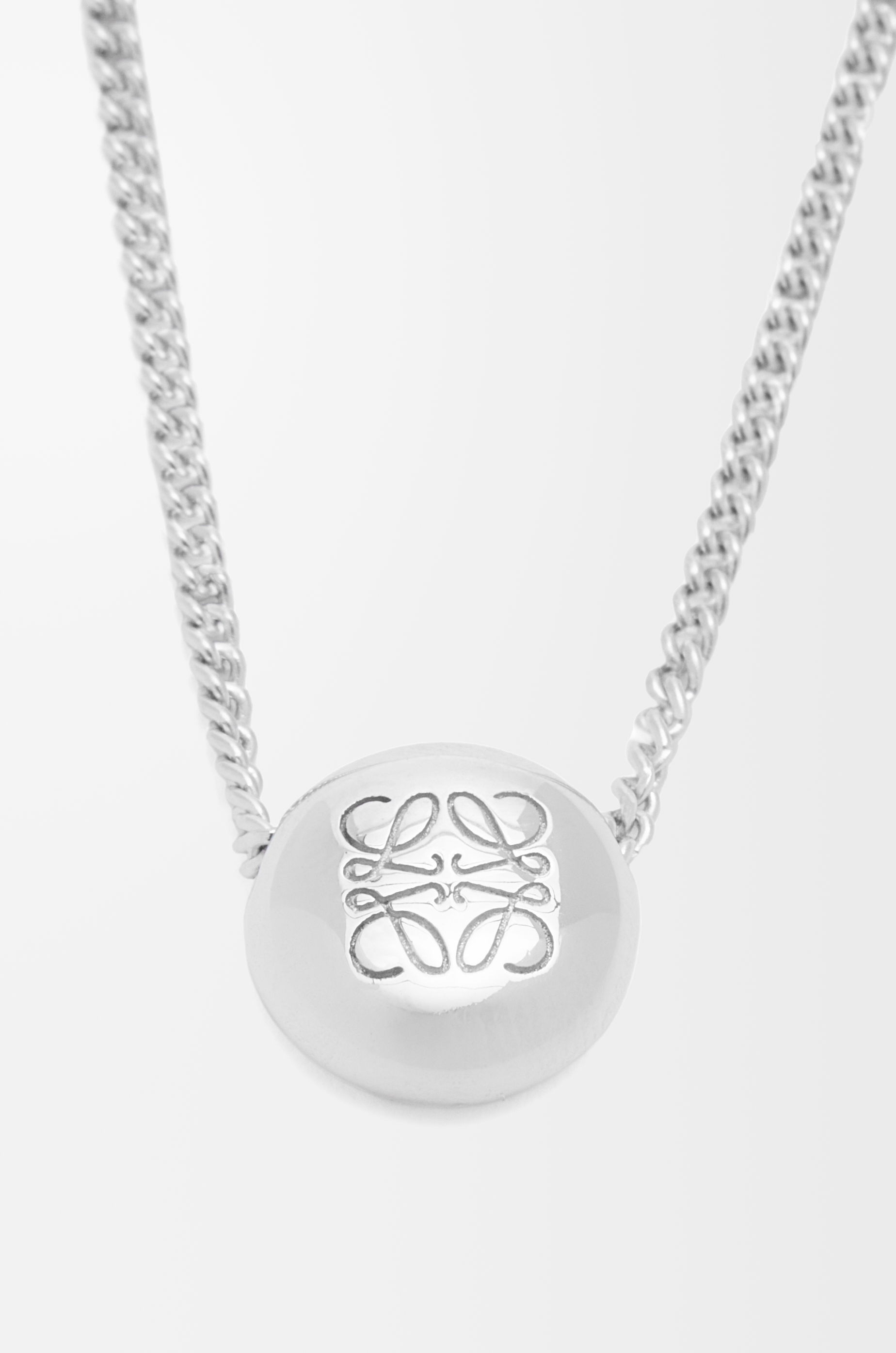 LOEWE 純銀 Pebble 項鍊 銀色