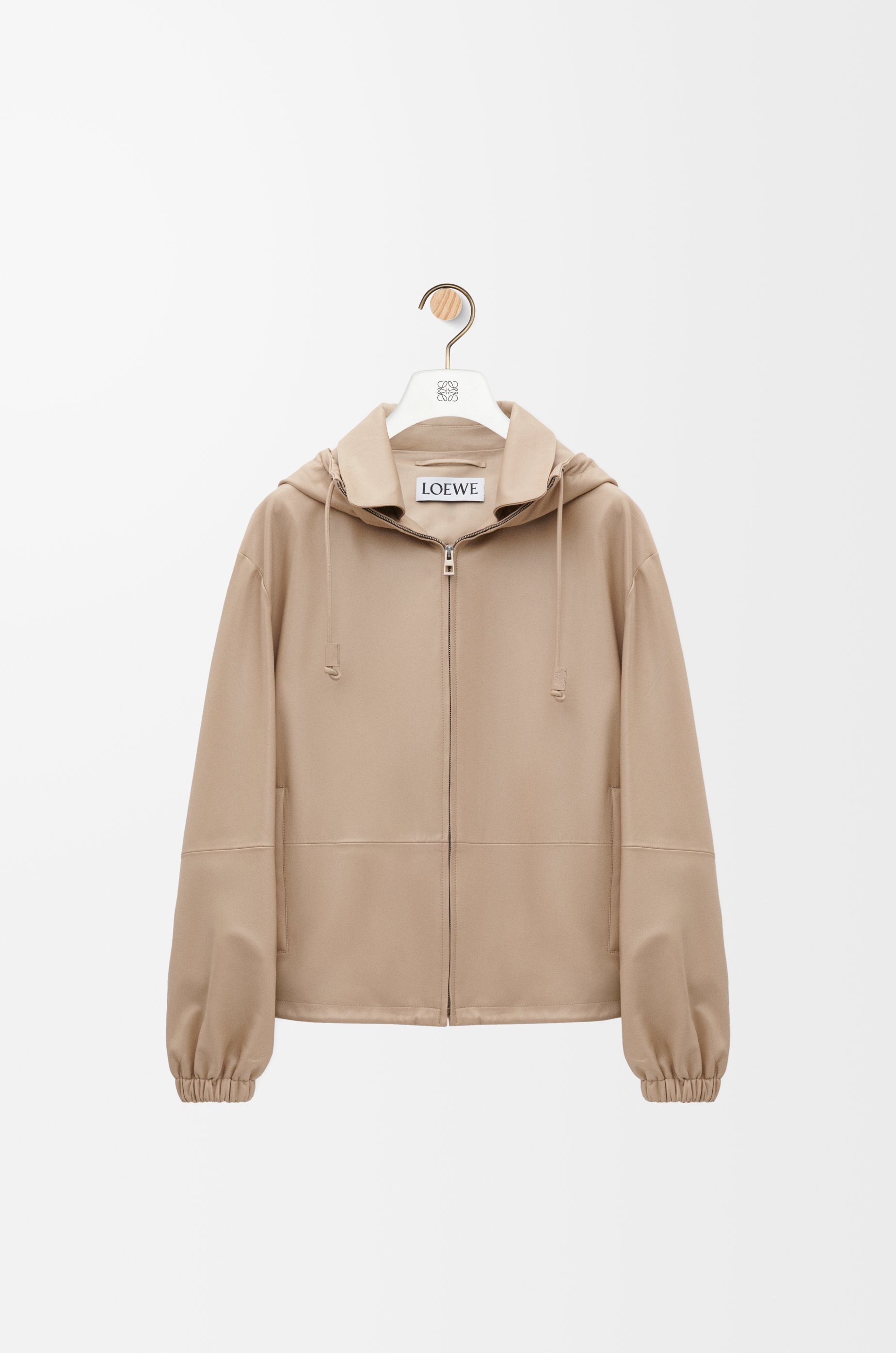 Loewe Cropped Zip Up Drawstring Balloon Jacket | Neiman Marcus