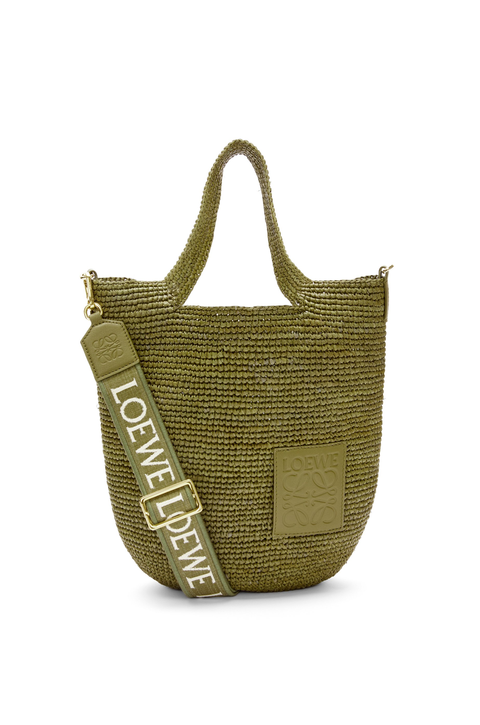 Mini Slit bag in raffia and calfskin