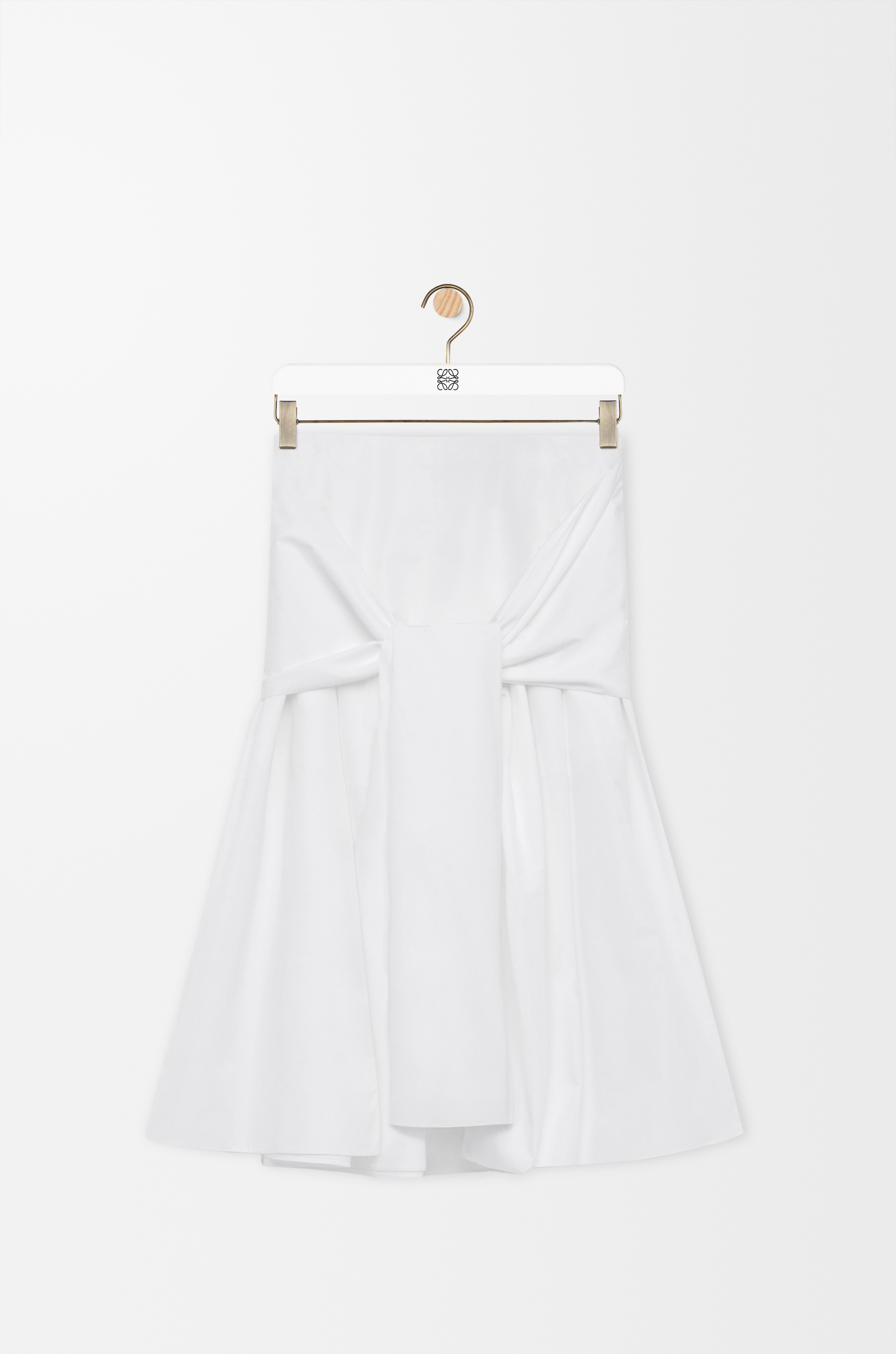 LOEWE ラップスカート(コットン&シルク) Wrap skirt in cotton and silk Black - LOEWE