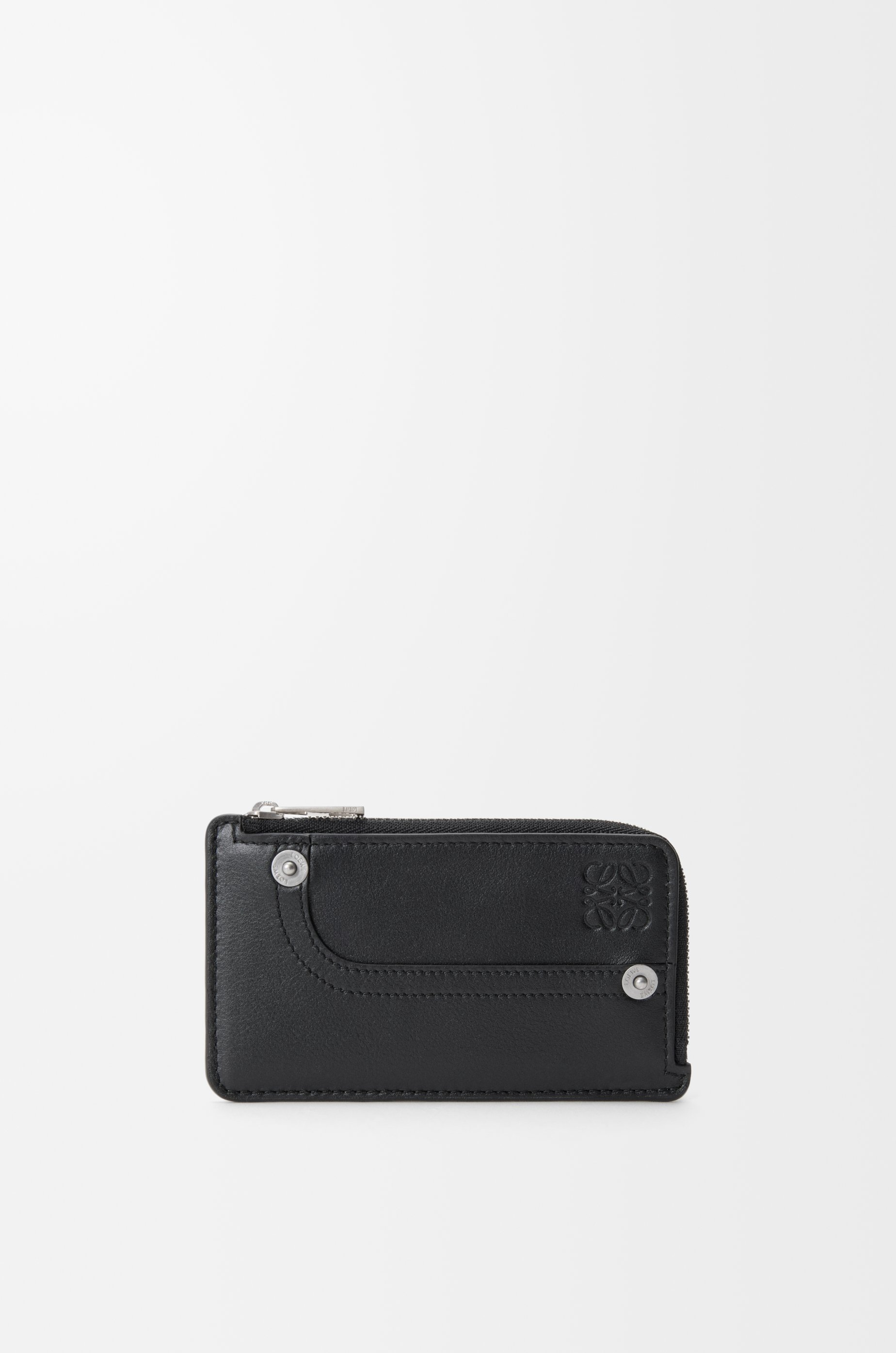 パンタ コインカードホルダー（シャイニーカーフ） ブラック - LOEWE