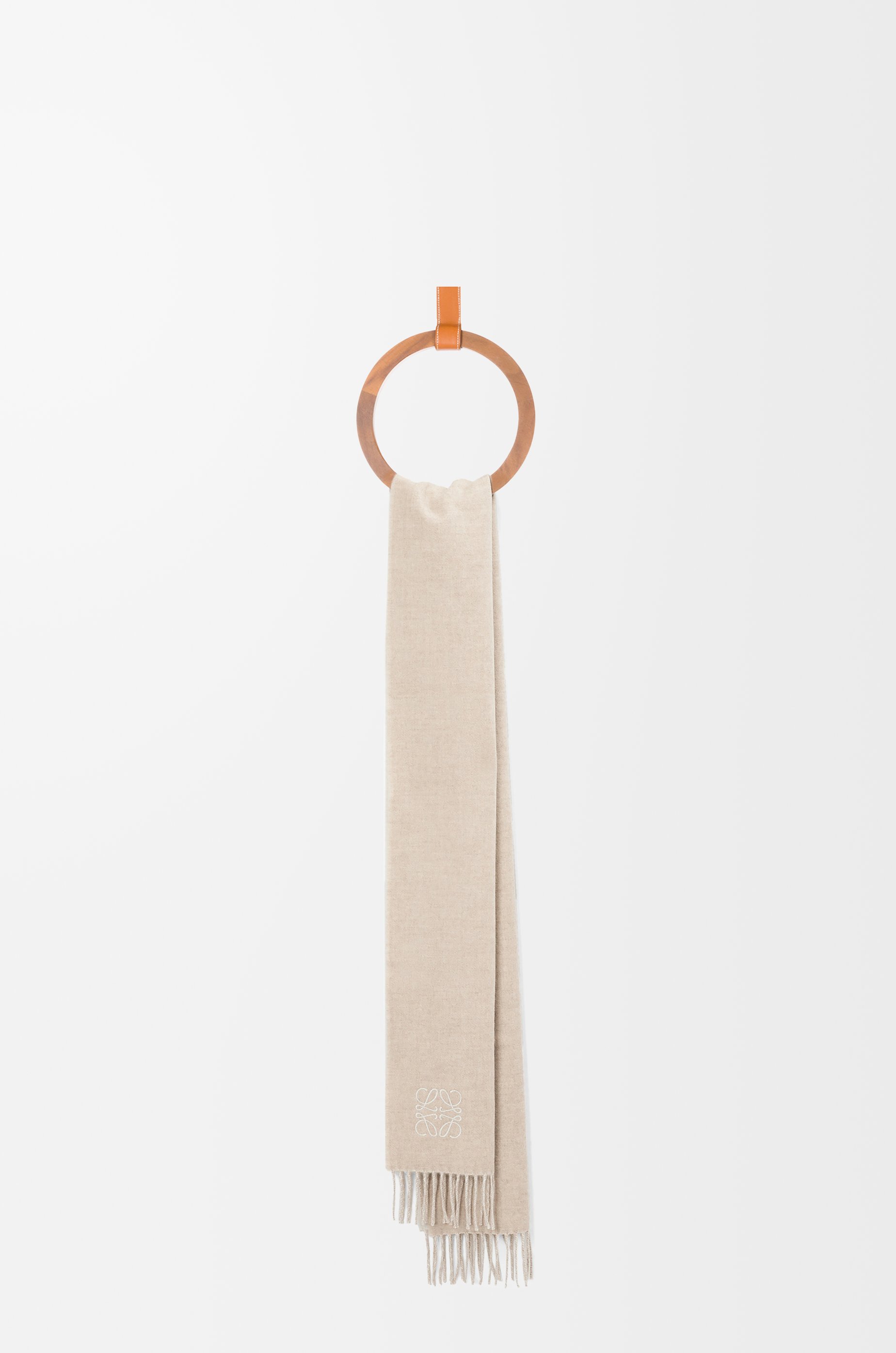 Scarf in wool and cashmere Beige - LOEWE