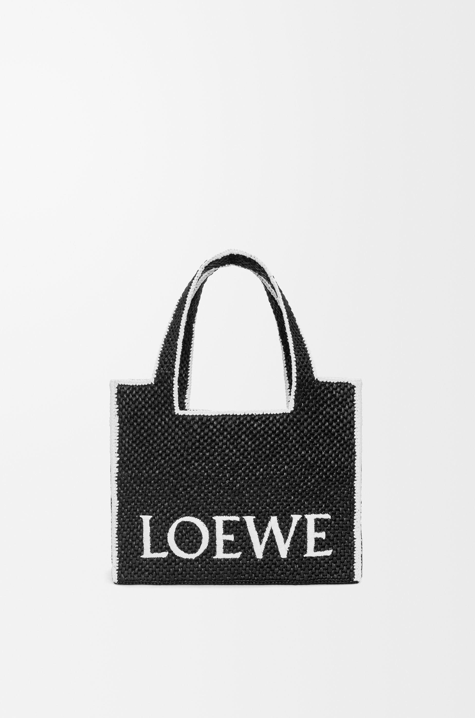 ロエベフォント トート ラージ（ラフィア） ブラック - LOEWE