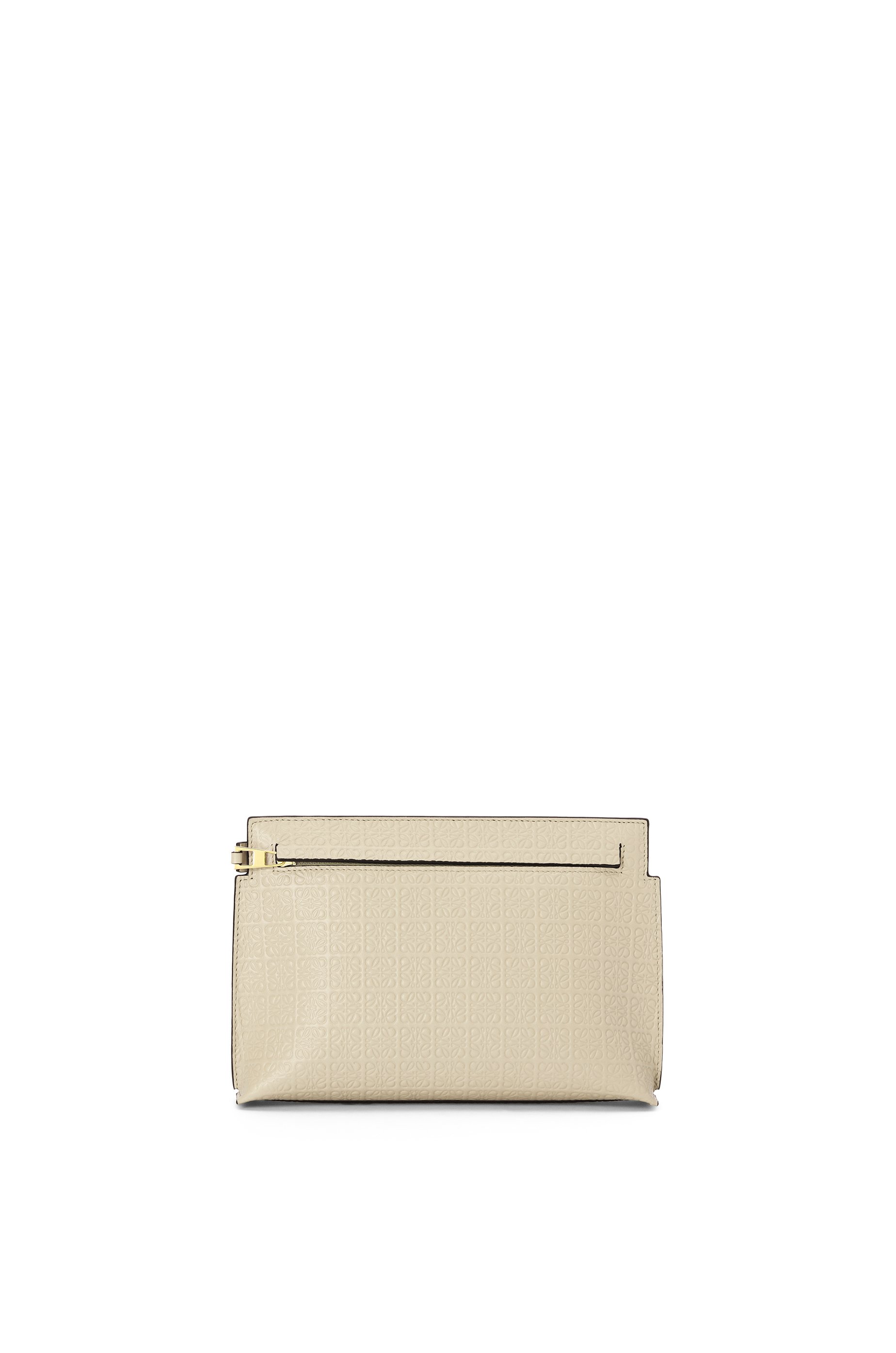 Mini Repeat T Pouch in embossed silk calfskin