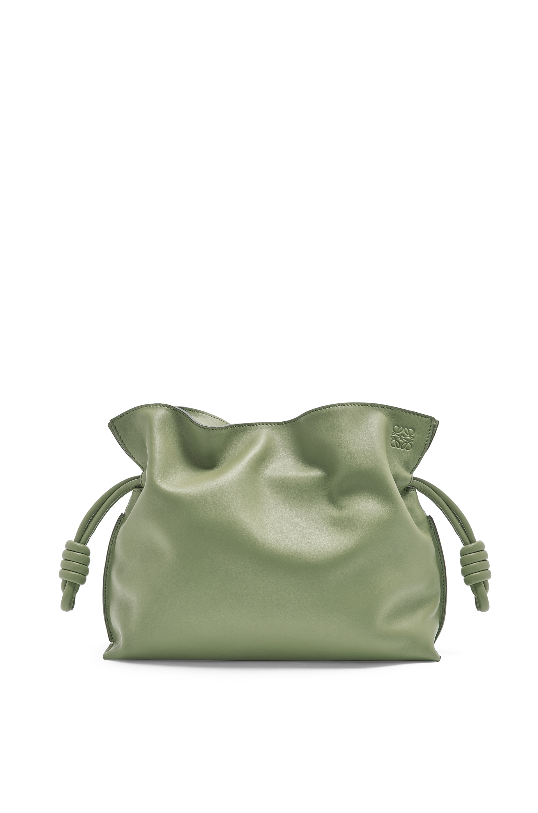 Loewe Flamenco Leather Clutch in Rosemary 6424