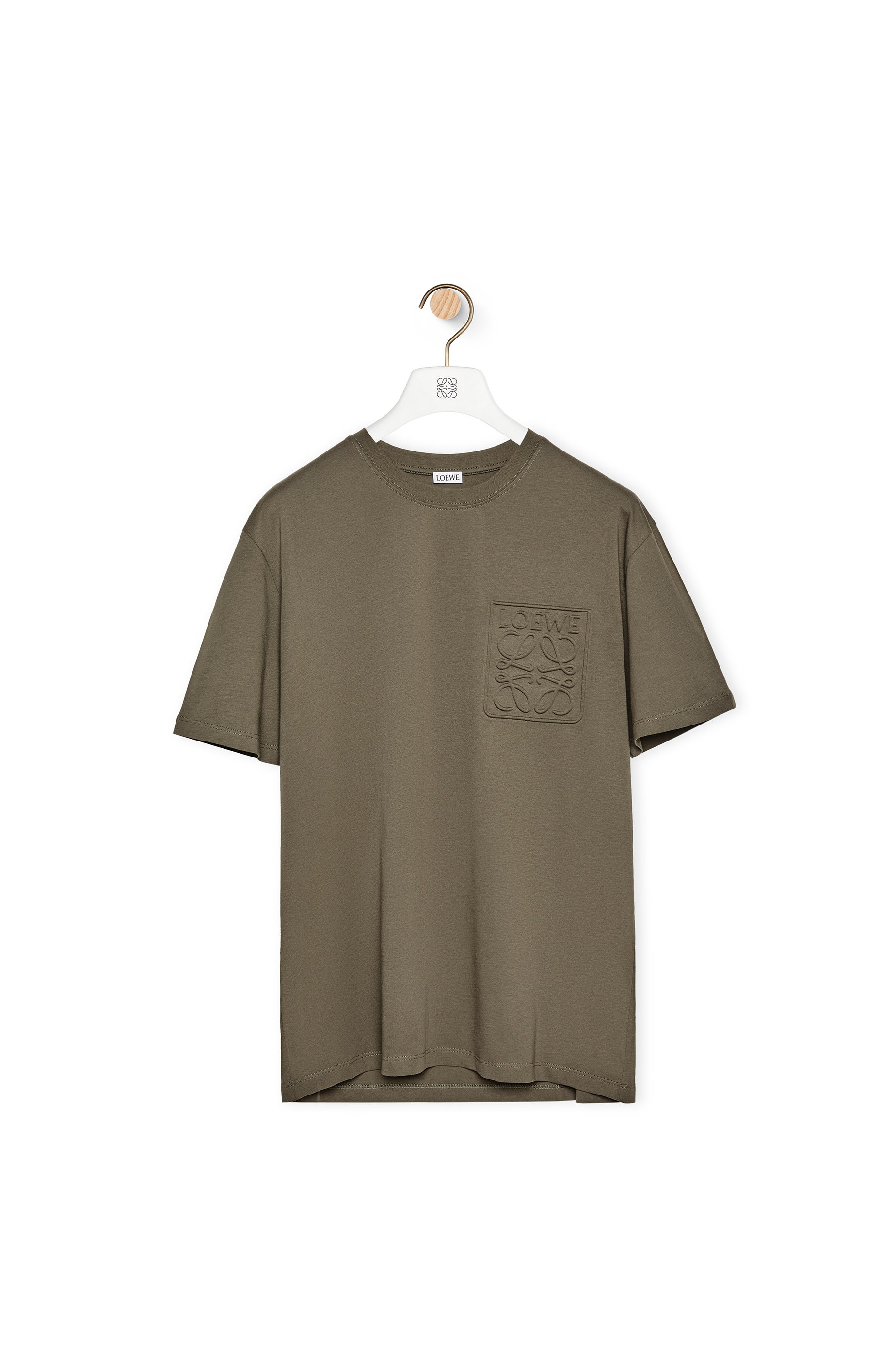 リラックスフィット Tシャツ（コットン） ダークカーキグリーン - LOEWE