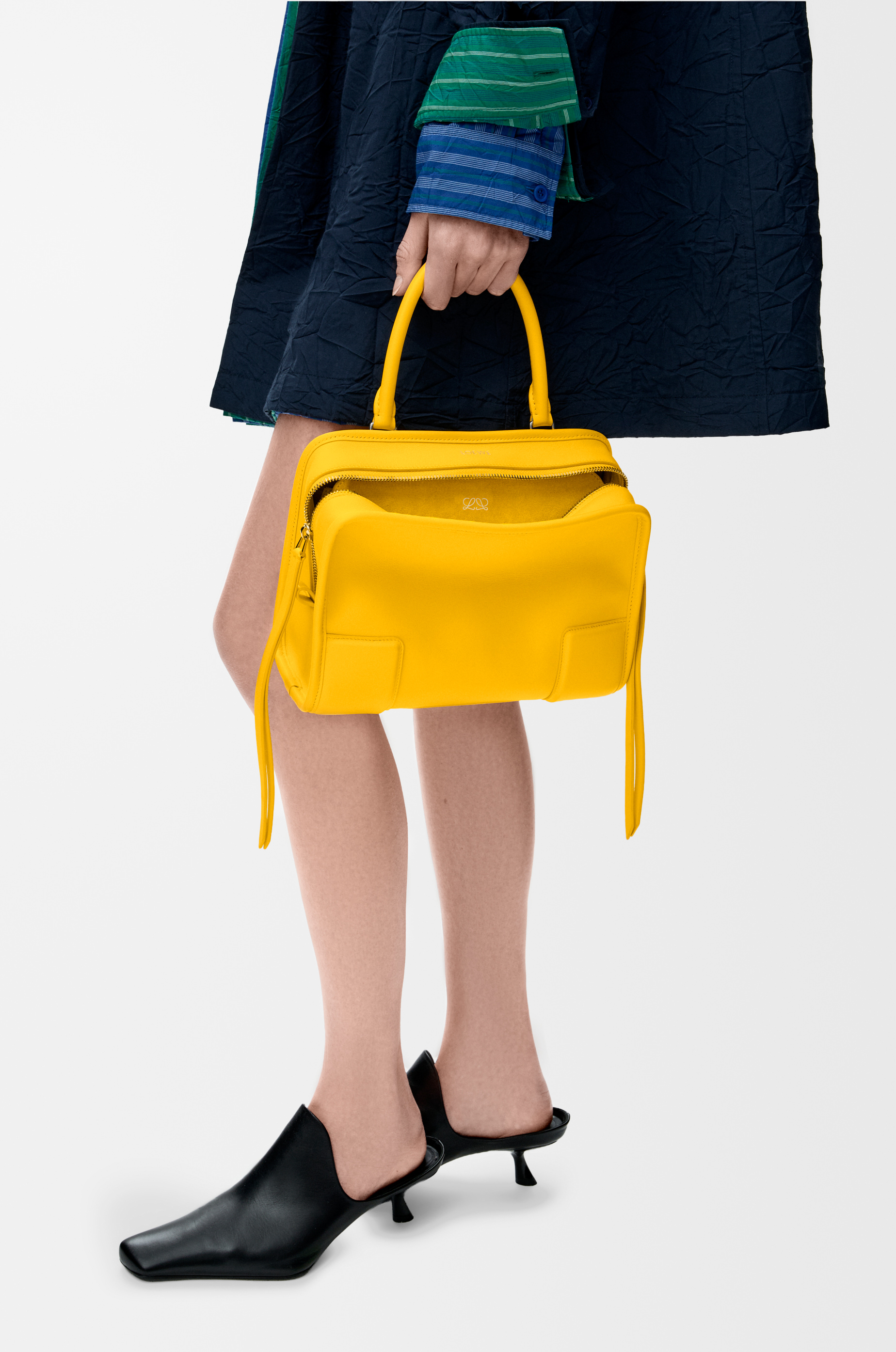 Loewe Small Amazona 180 Bag In Soft Leather Skin For Woman In Yellow