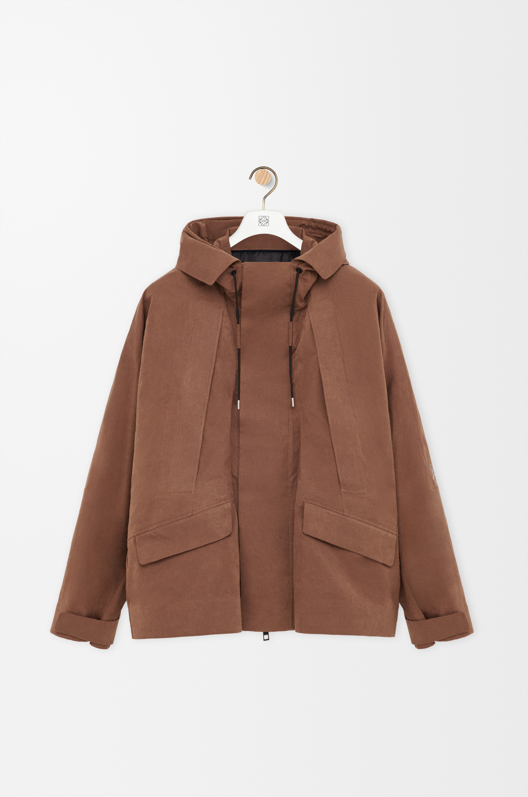 ショート パーカー（テクニカルコットン） ブラウン - LOEWE