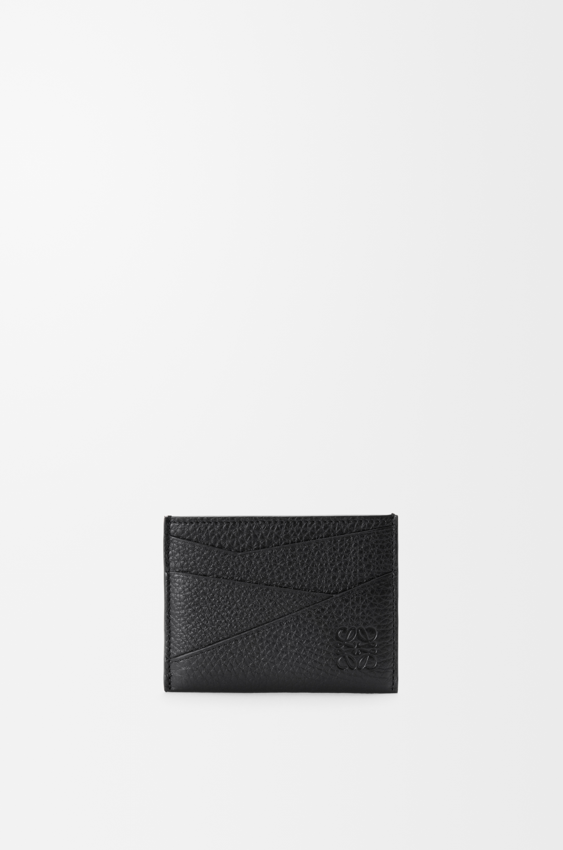 Puzzle plain cardholder in supple grained calfskin Black - LOEWE