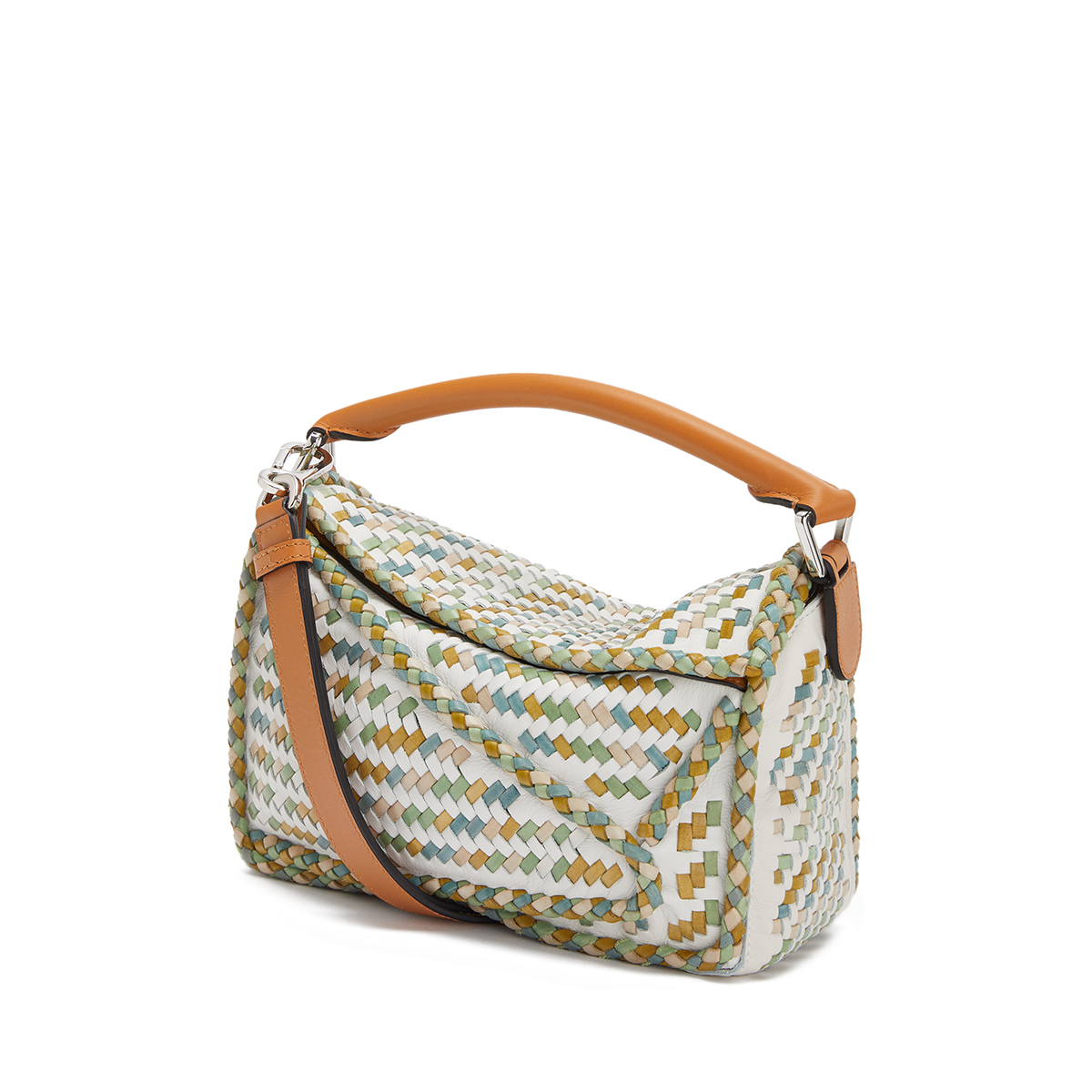 Puzzle Woven Small Bag Honey/Multicolor LOEWE