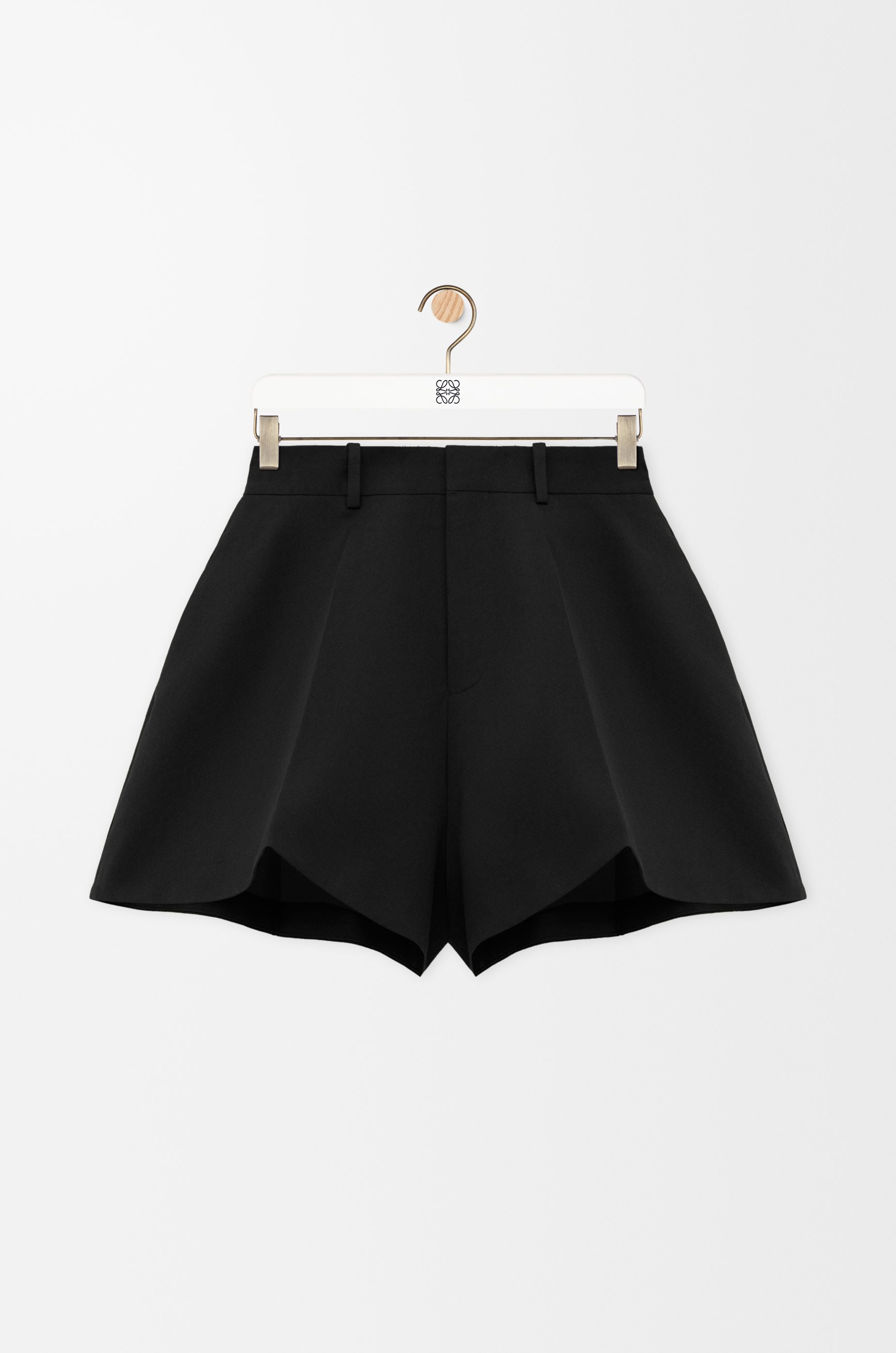 【LOEWE】ロエベ トラぺーズ ショーツ コットン&シルク トラぺーズ ショーツ（コットン&シルク） ブラック - LOEWE