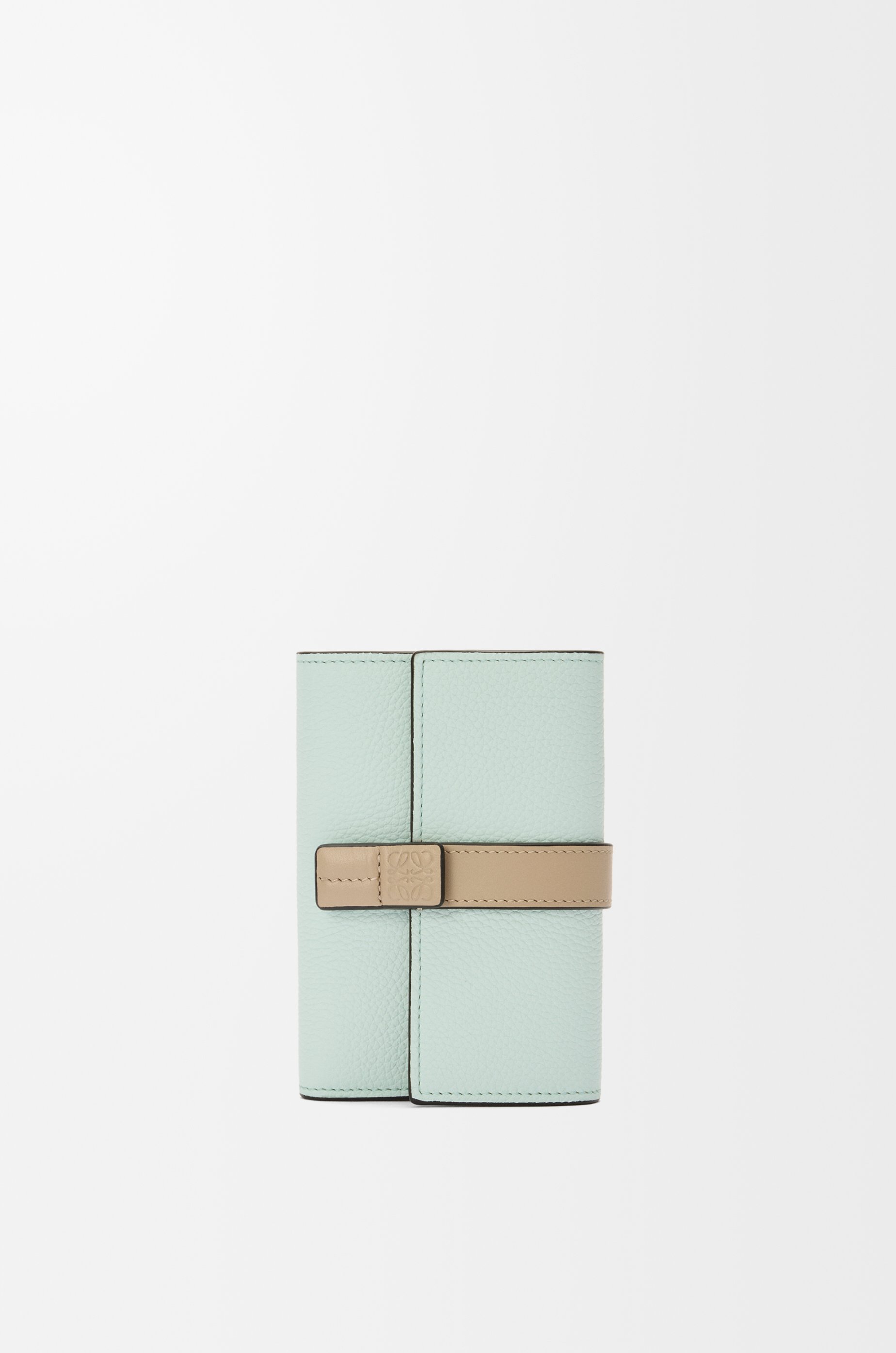 Small vertical wallet in soft grained calfskin Multicolor