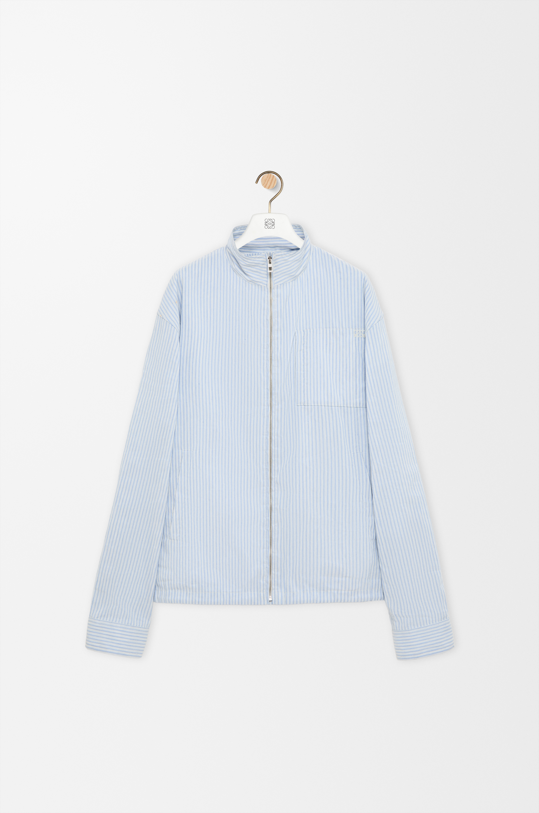 Zip-up jacket in technical linen White - LOEWE USA Official Website