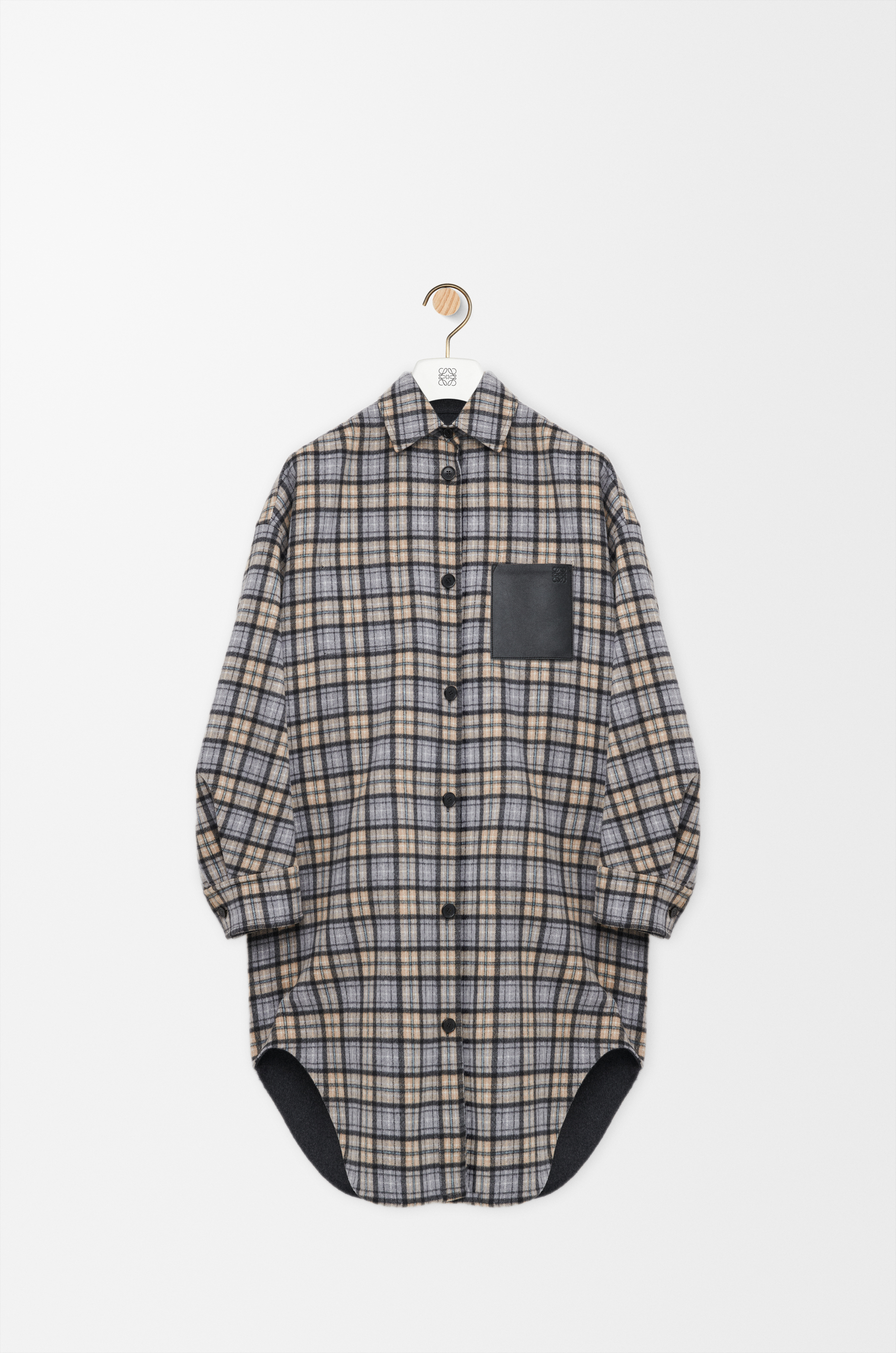 Loewe Coat In Wool And Cashmere Size:40 For Woman In Gray