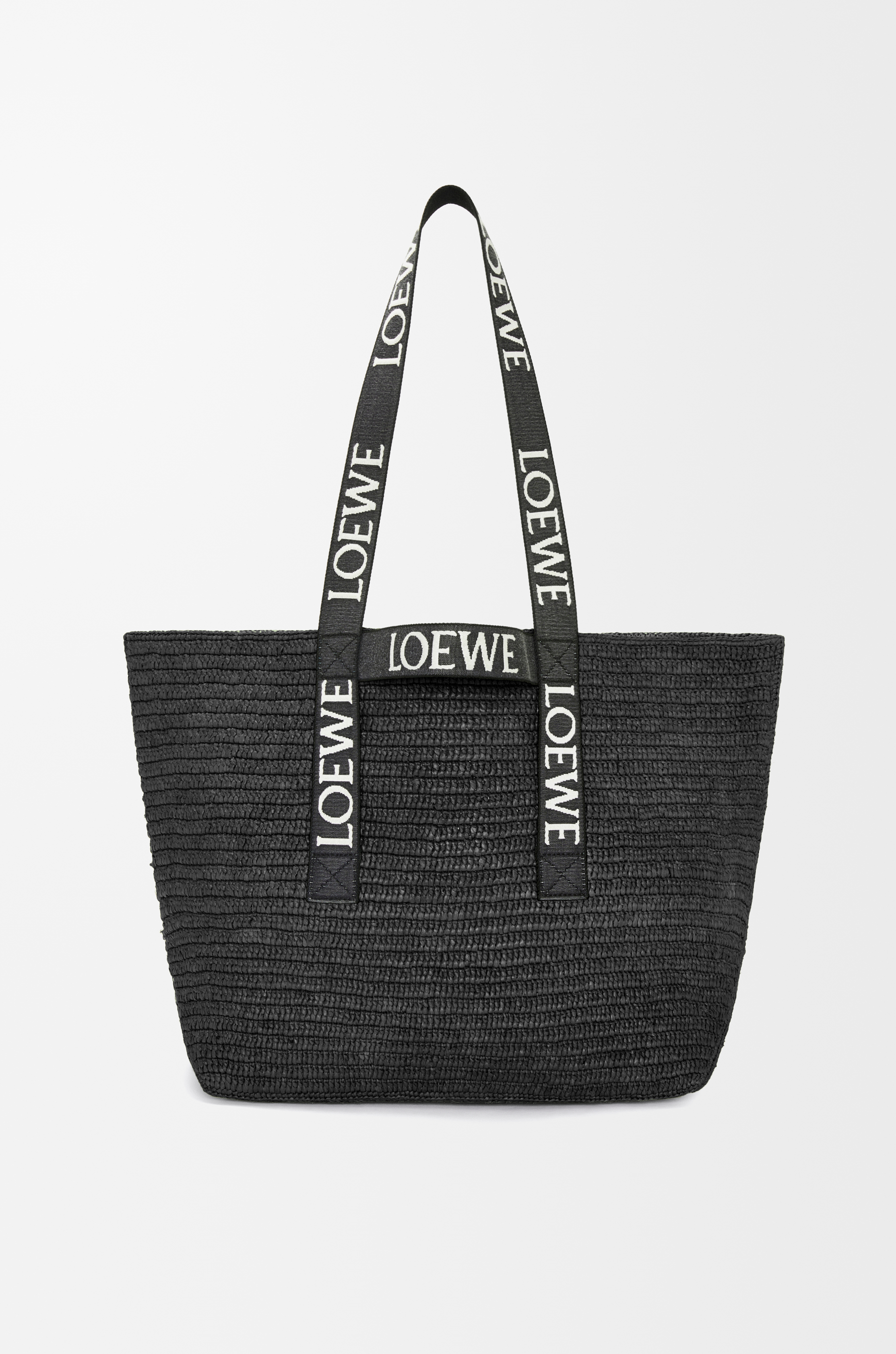 Loewe - Fold Shopper in Raffia for Man - Multicolor/Black - Raffia