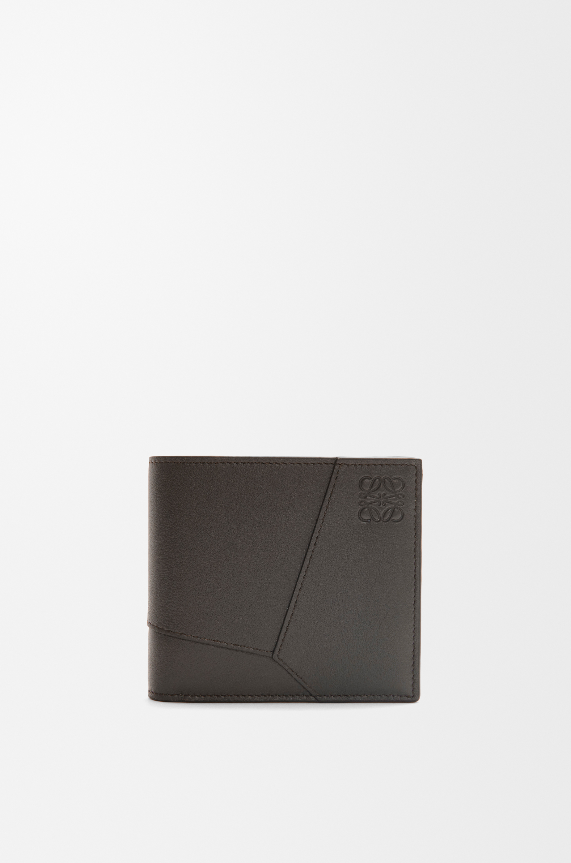 Puzzle bifold coin wallet in classic calfskin Grey - LOEWE