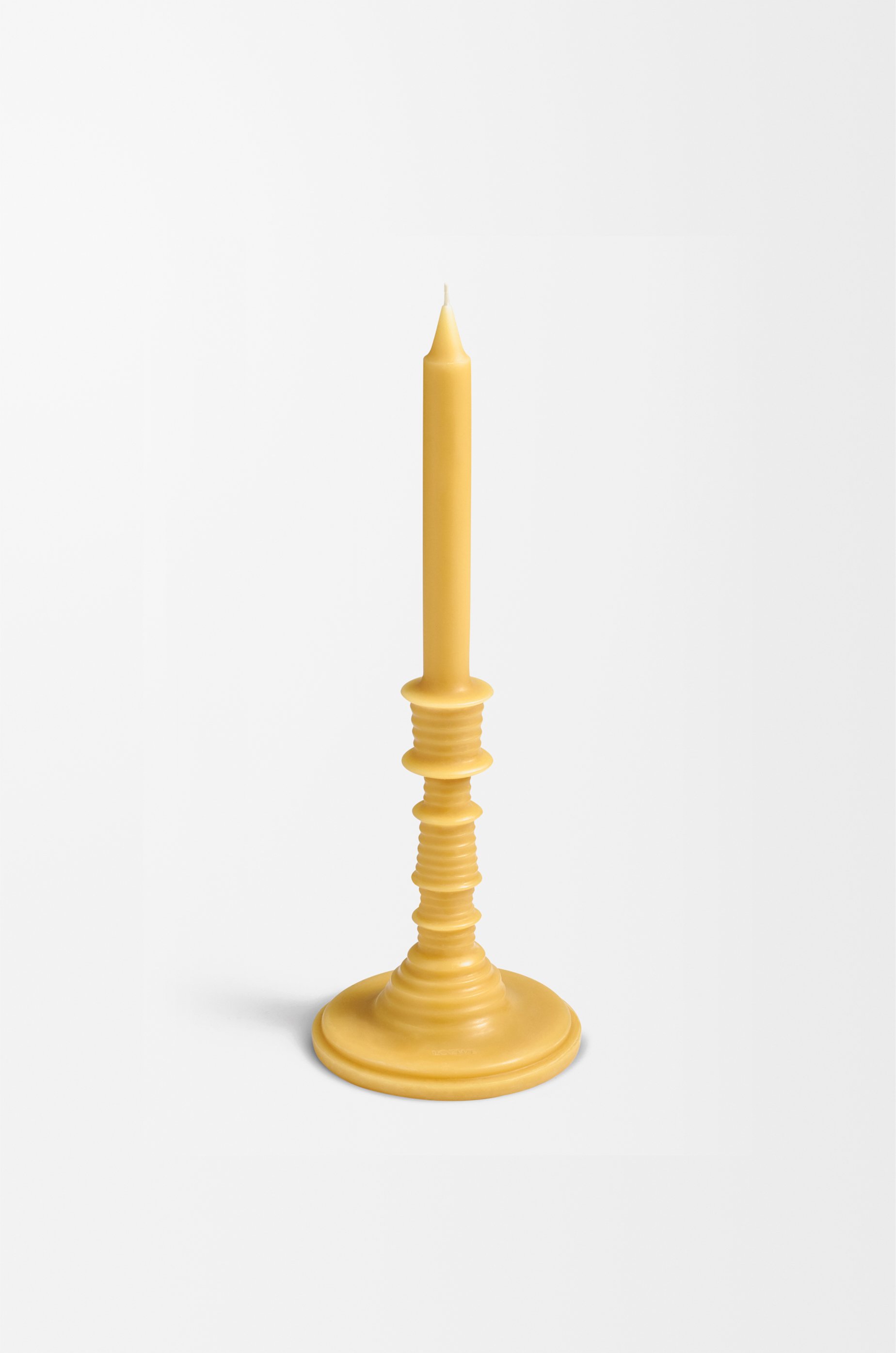 Honey beeswax candleholder Yellow - LOEWE