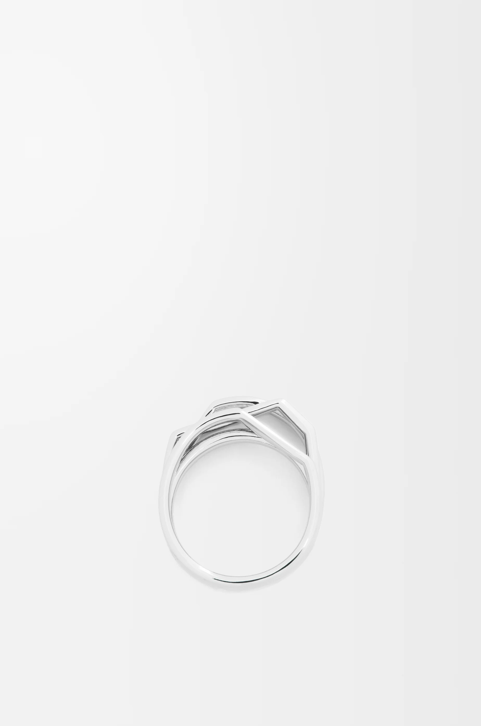 LOEWE 純銀層疊戒指  銀色