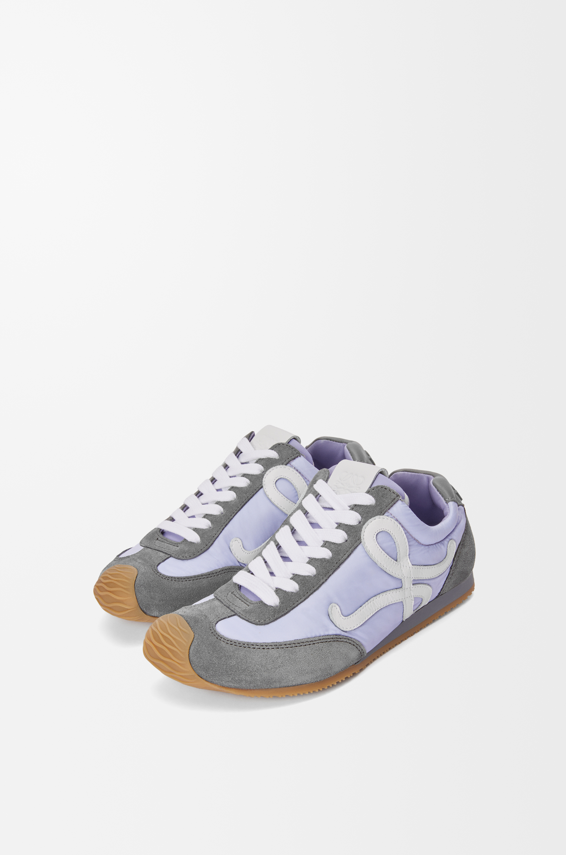 LOEWE Ballet Runner 2.0 in nylon and calfskin Lilac/White/Grey
