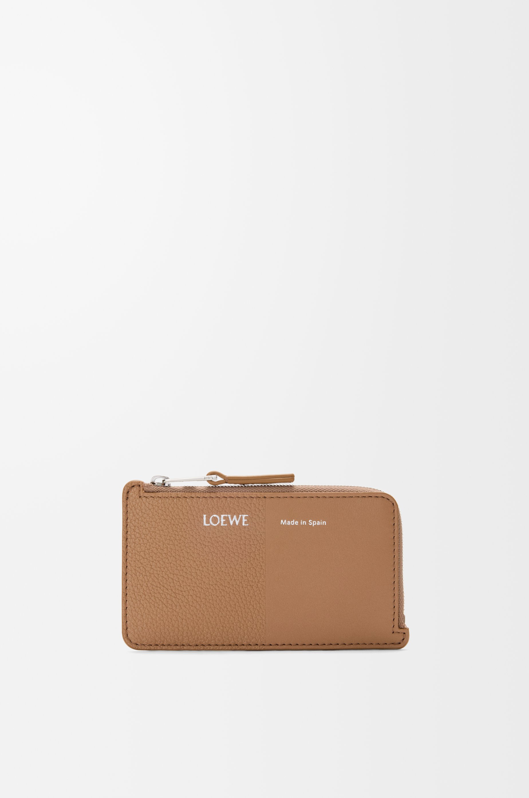 Coin cardholder in smooth and grained calfskin Brown - LOEWE
