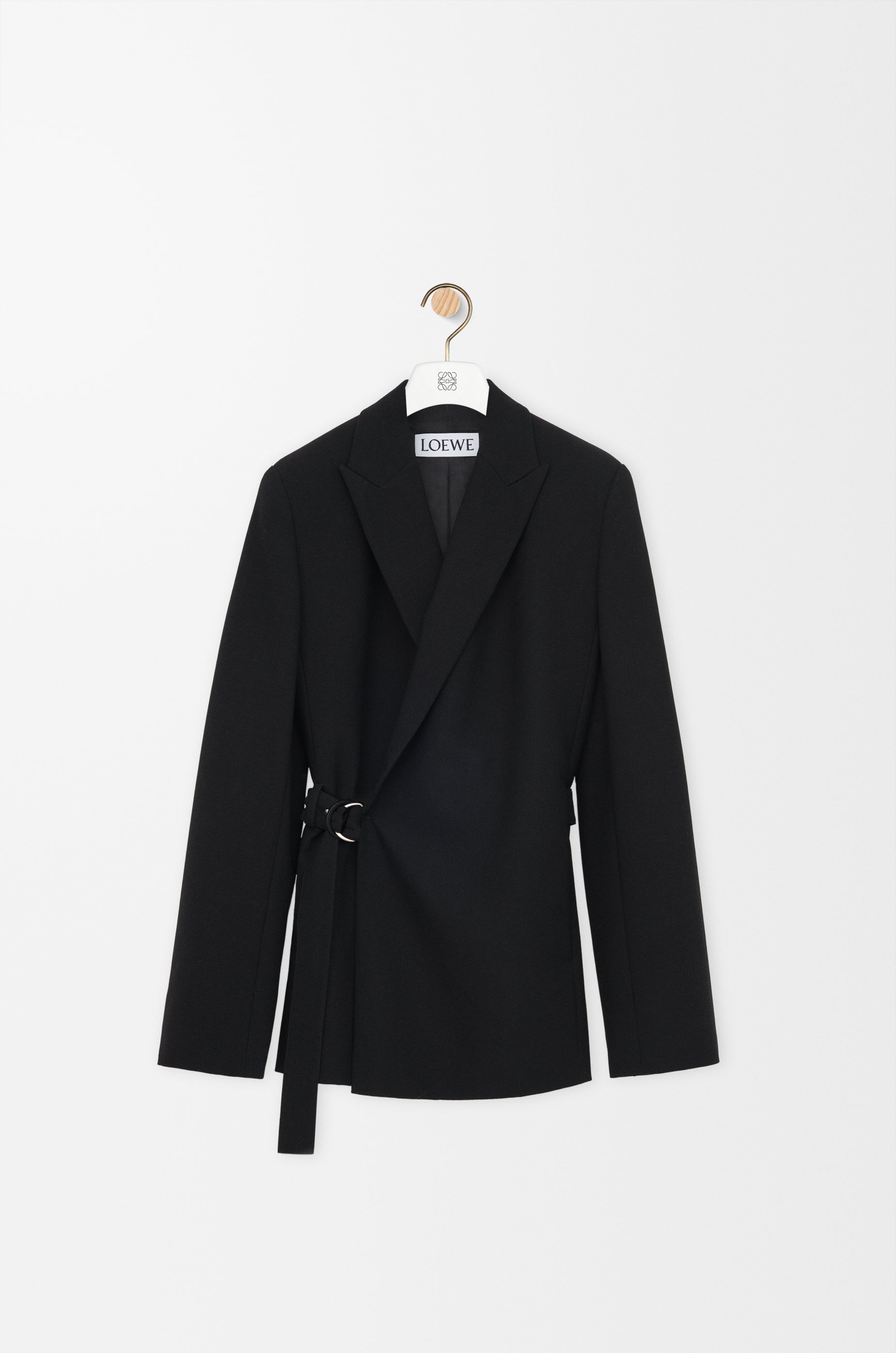 Draped jacket in wool Black - LOEWE