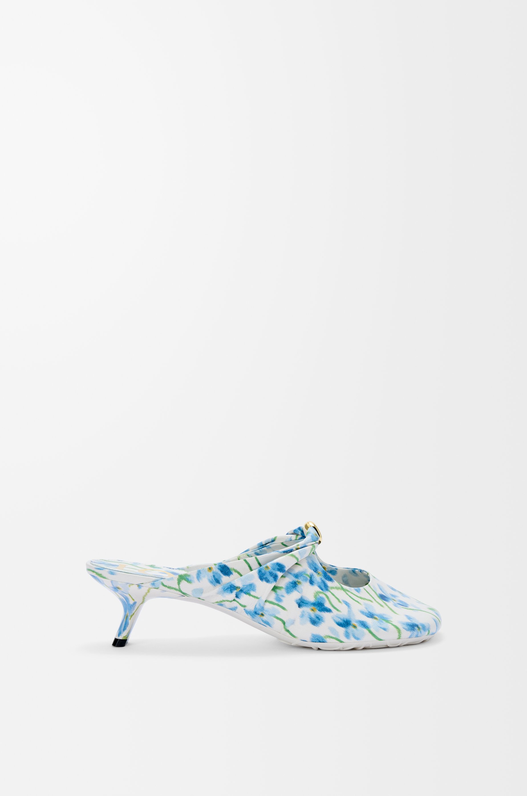 Pebble Soft mule in printed nappa lambskin White - LOEWE