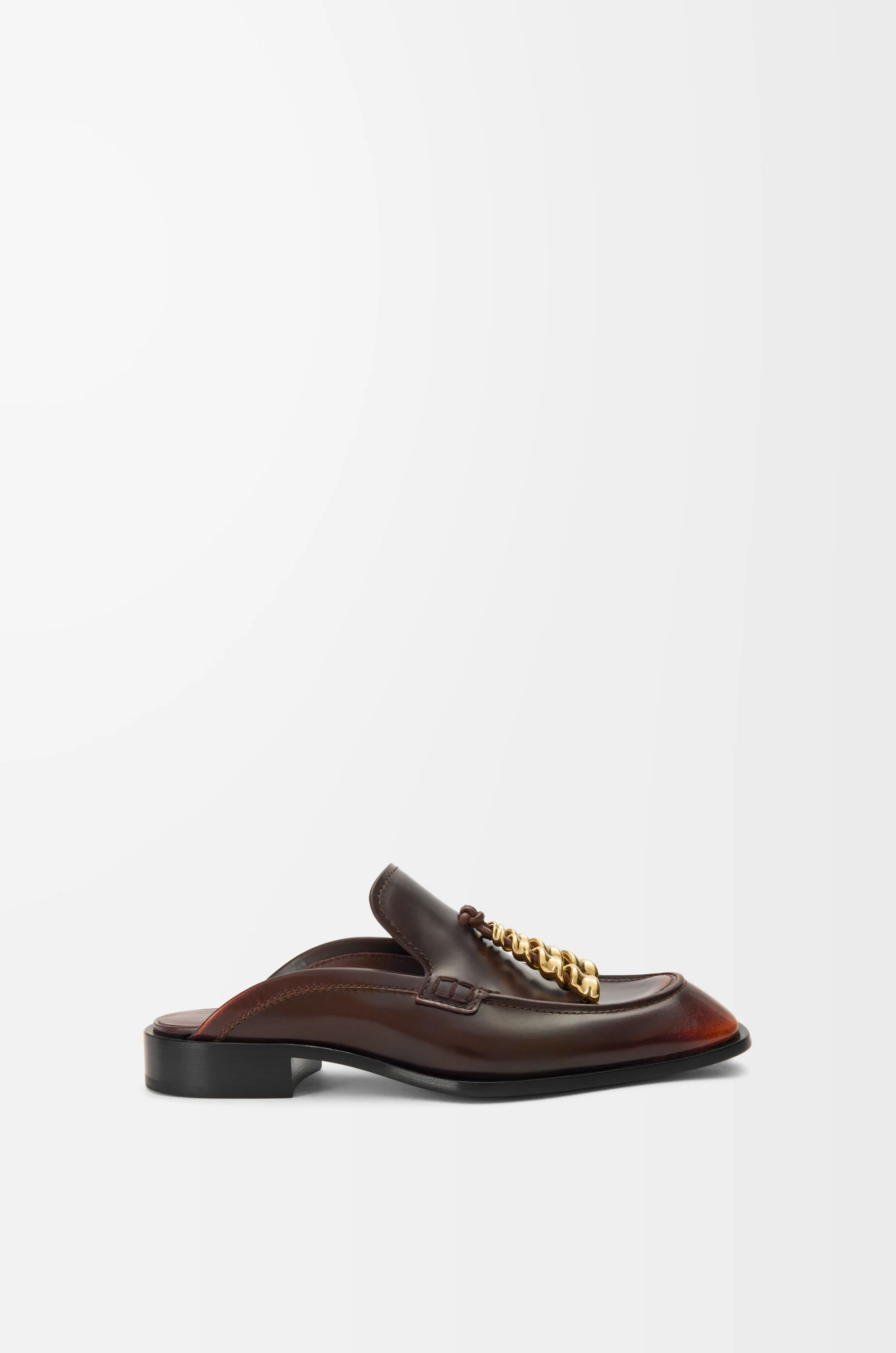 Edge loafer mule in brushed-off calfskin Brown - LOEWE