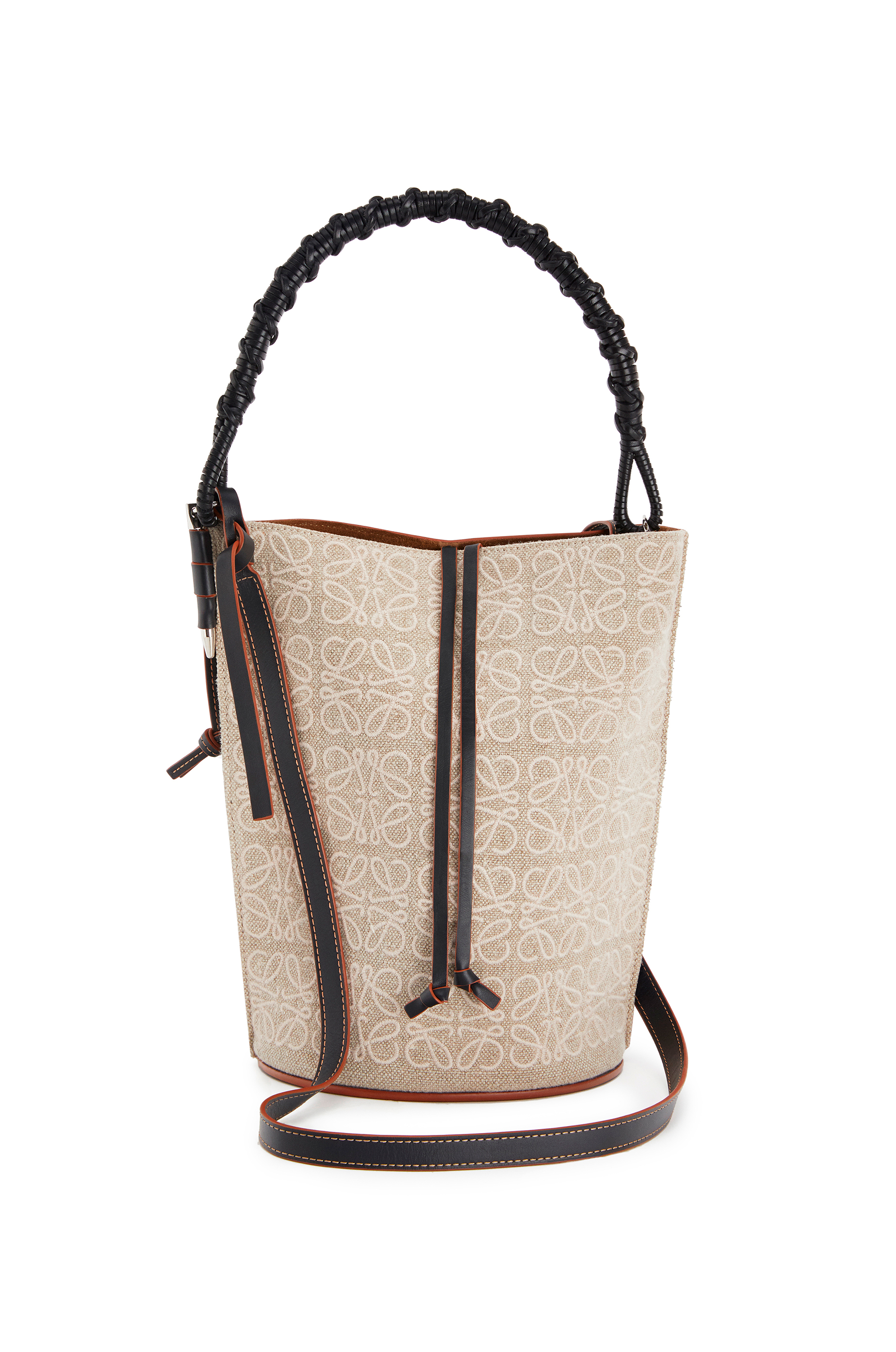 Gate Bucket Handle bag in Anagram linen 