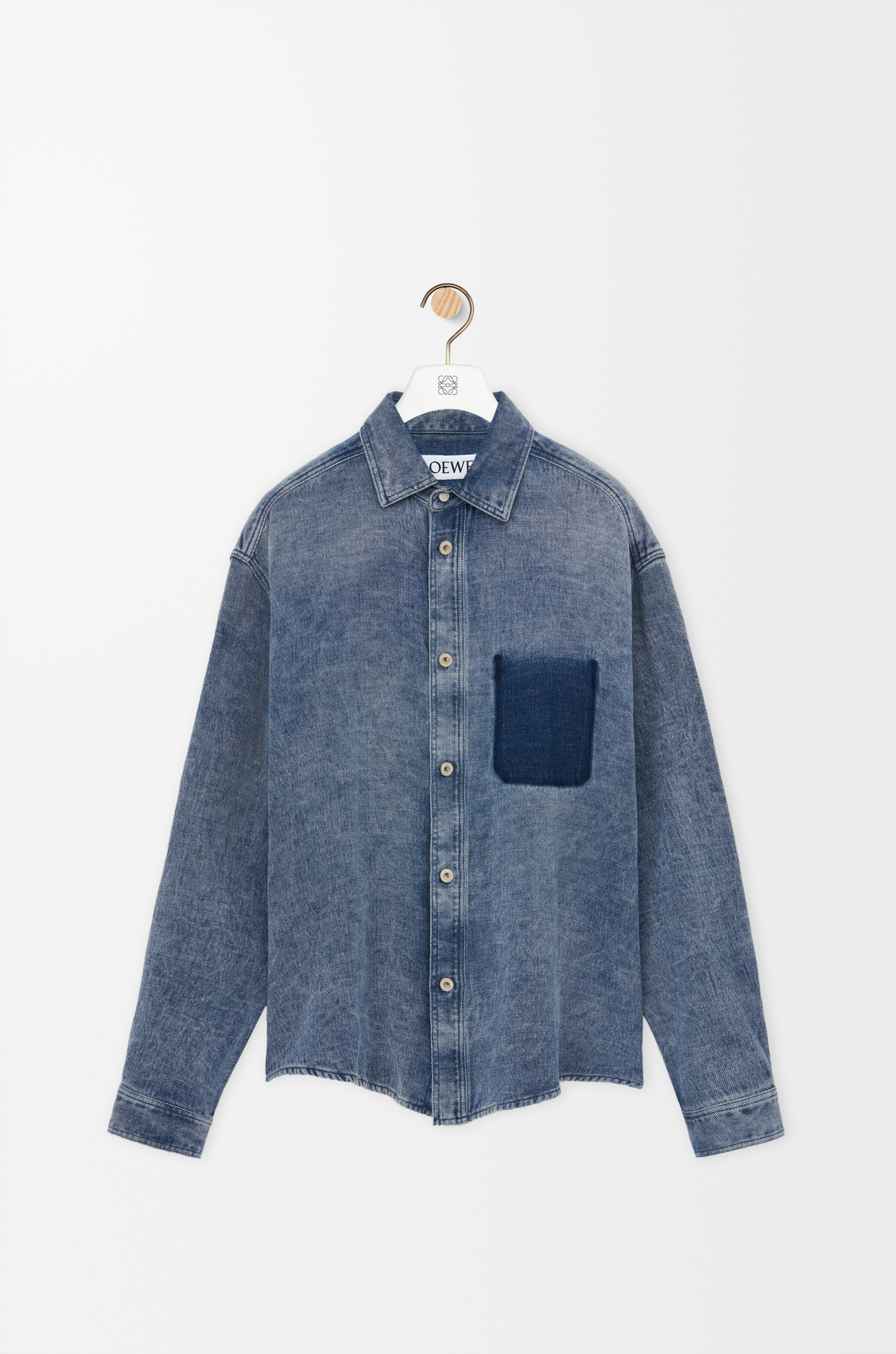 【Loewe】 コットンシャツ　サイズ39 LOEWE コットン シャツ | ブルー | FARFETCH JP