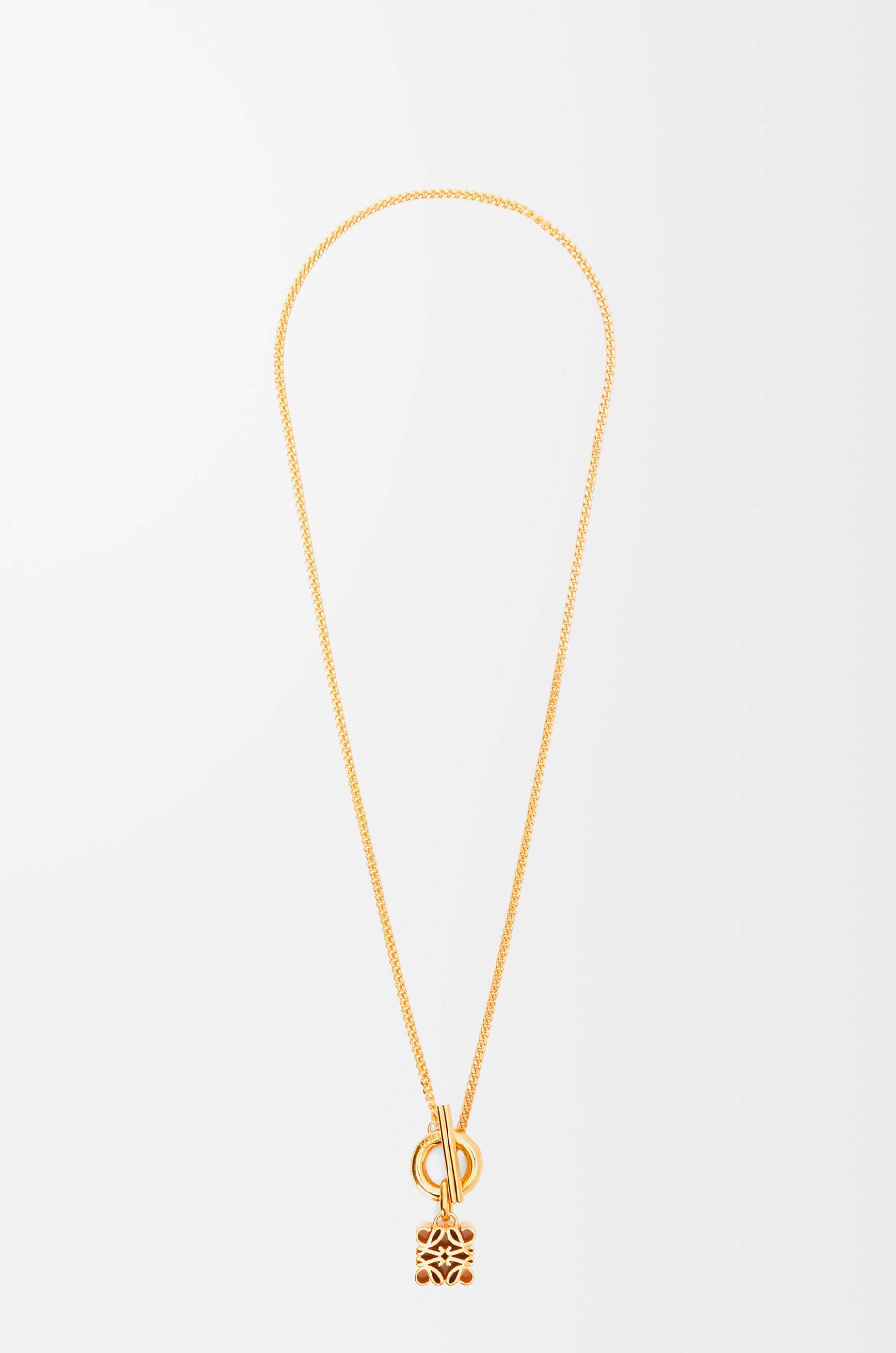 Loewe Anagram 24kt Gold-Plated Sterling Silver Necklace