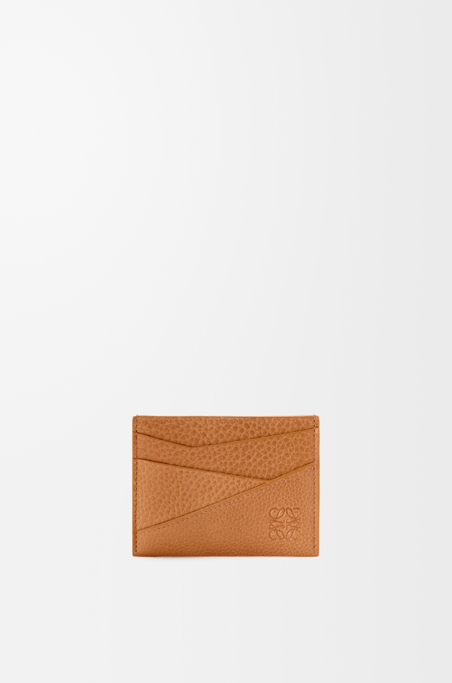 Puzzle plain cardholder in supple grained calfskin Brown - LOEWE