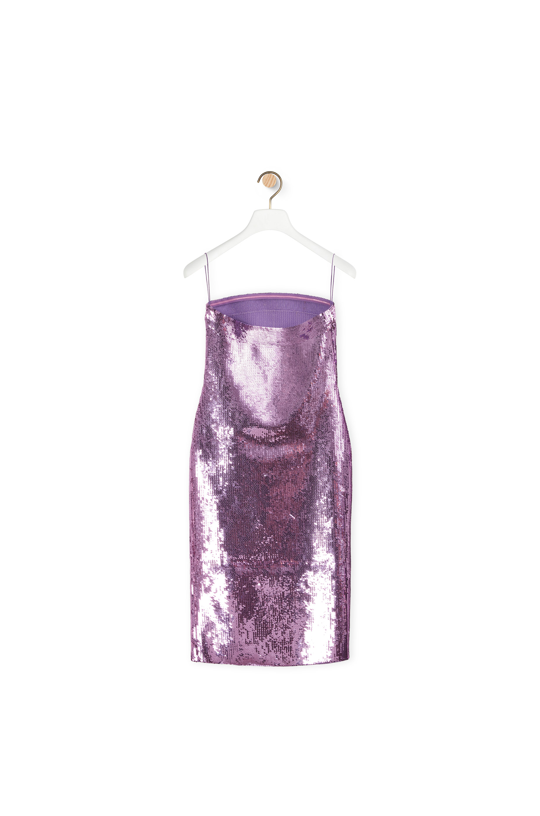 Loewe Women's Luxury Sequin Bustier Midi Dress in Viscose for - Purple