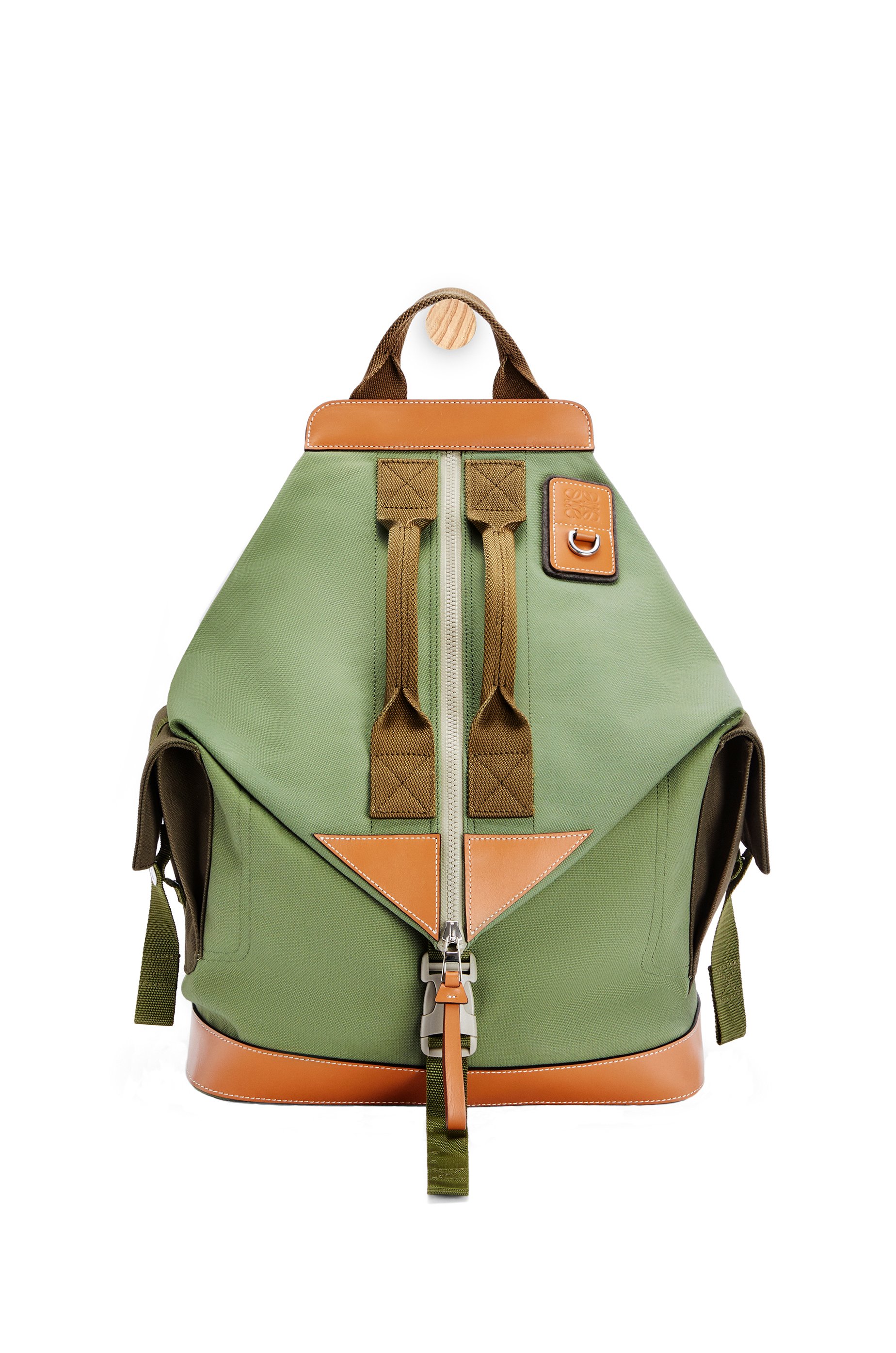 Convertible backpack in canvas Khaki 