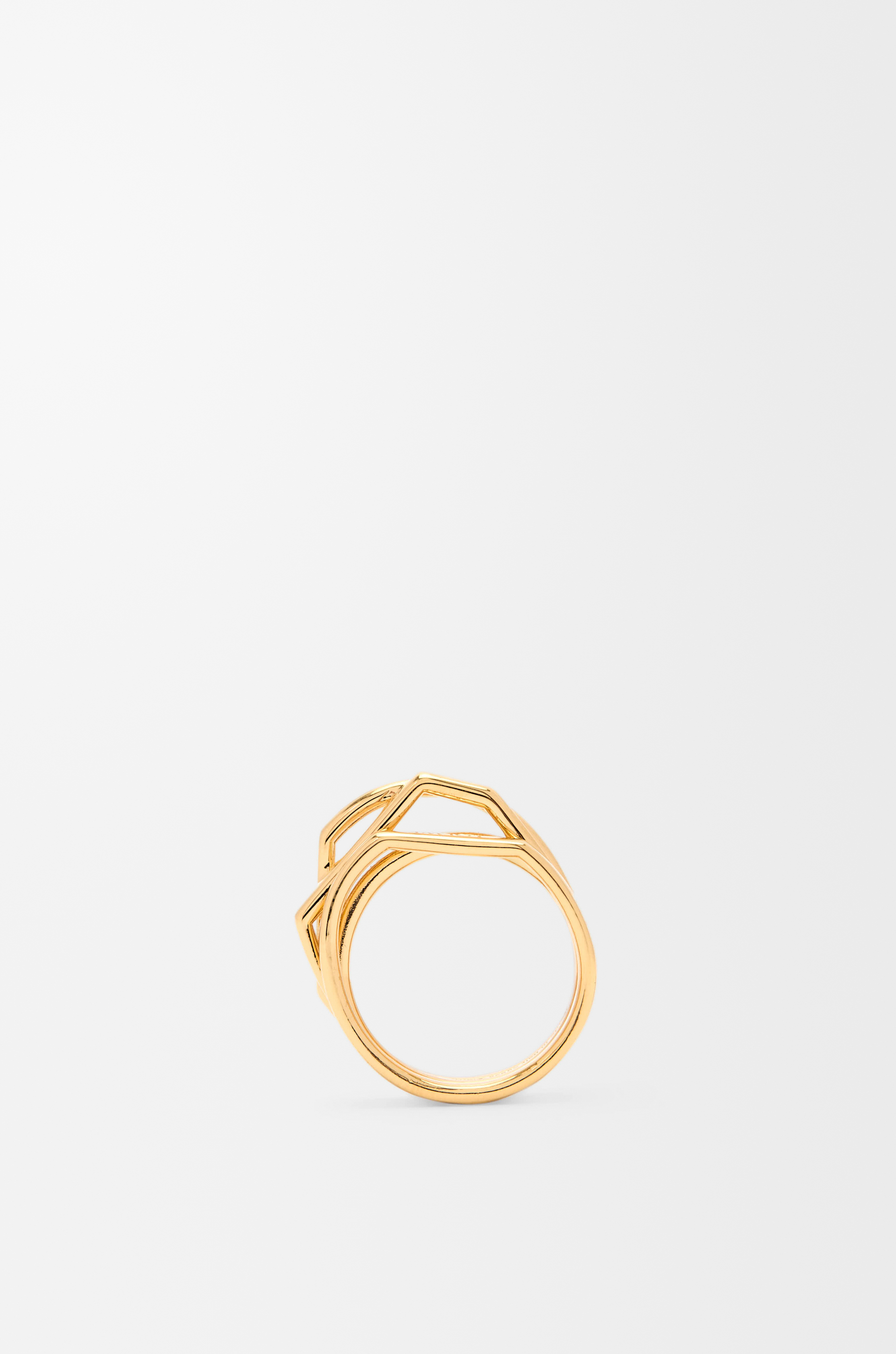 LOEWE Anillo Stacked en plata de ley Dorado