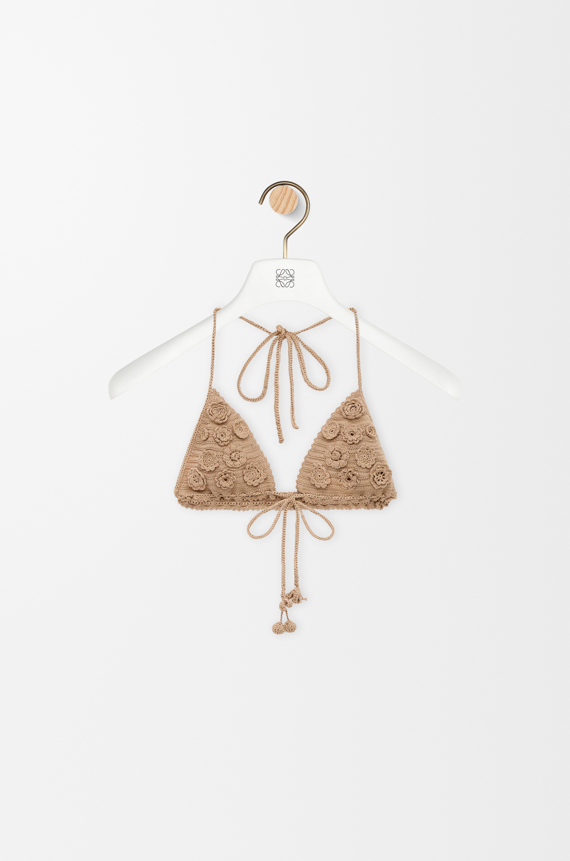 Top in cotton crochet Beige - LOEWE USA Official Website