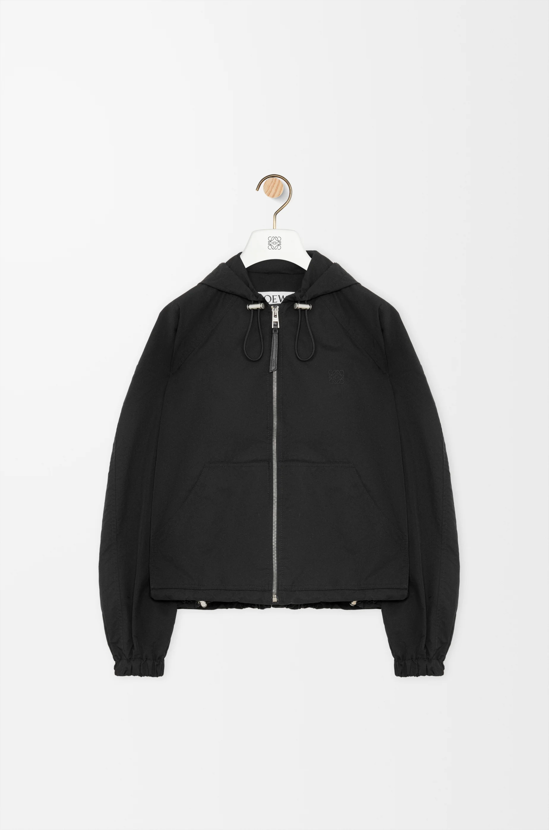 ジャケット LOEWE Women Jackets S359Y19L58 1100 BLACK Hooded jacket in nappa lambskin Black - LOEWE